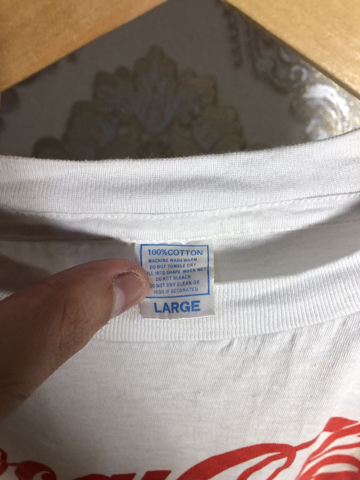 Vintage VERY RARE COCA COLA OLYMPIC GAME 1988 RETRO T-SHIRT Y2K 90s Size US L / EU 52-54 / 3 - 3 Thumbnail
