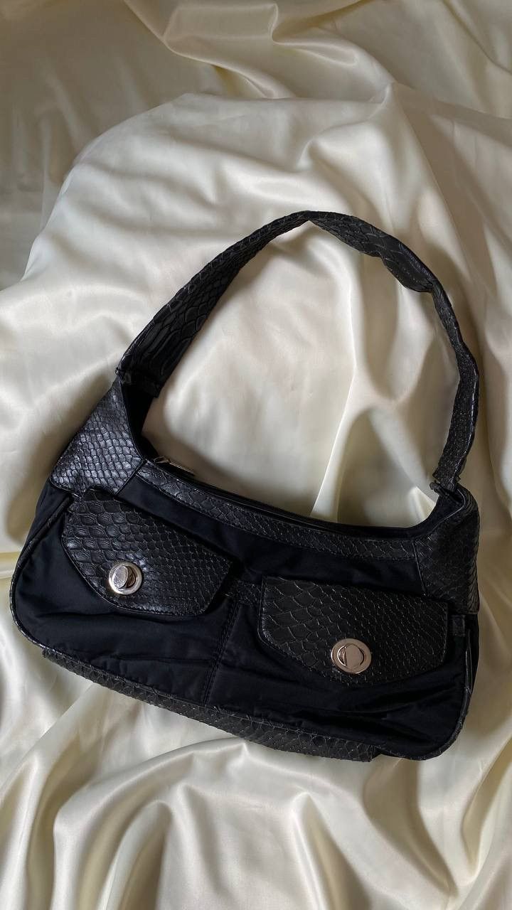 Vintage Vintage leatherette black shoulder bag Size ONE SIZE - 3 Thumbnail