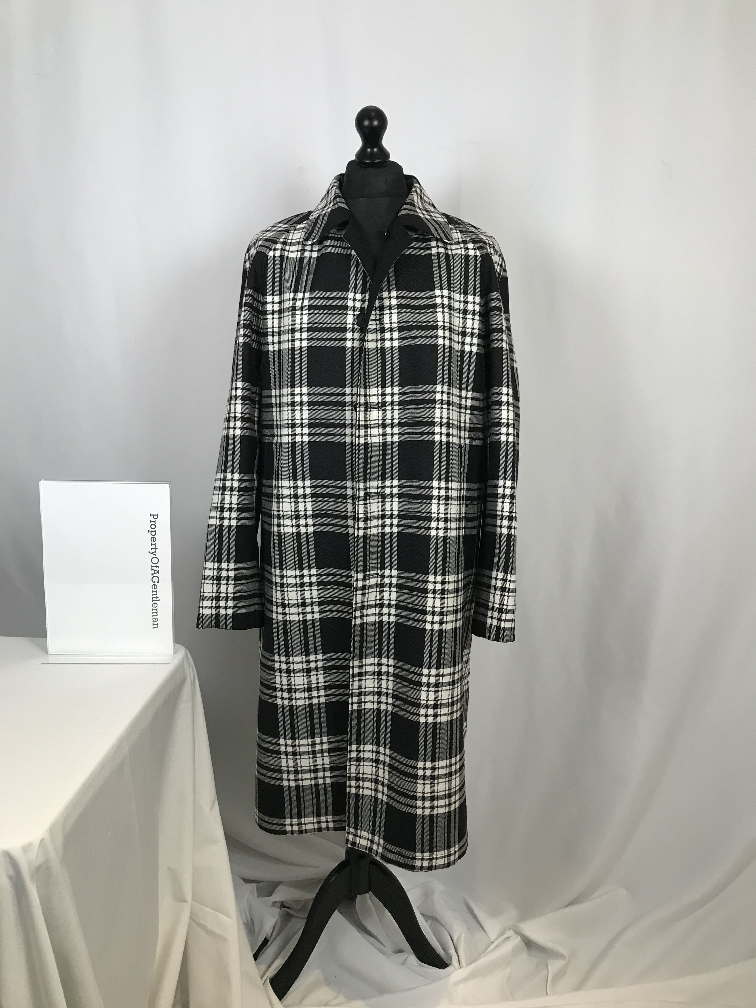 Burberry Checked Overcoat