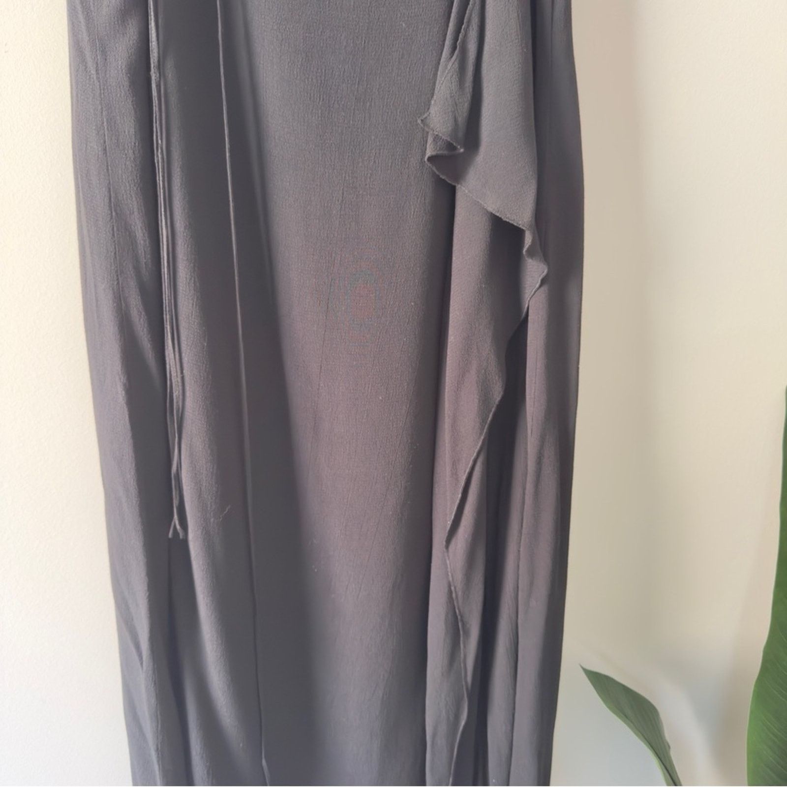 Other J. Jill Black Maxi Skirt ruffle side tie strings waist zip 8 Size 30" / US 8 / IT 44 - 10 Thumbnail