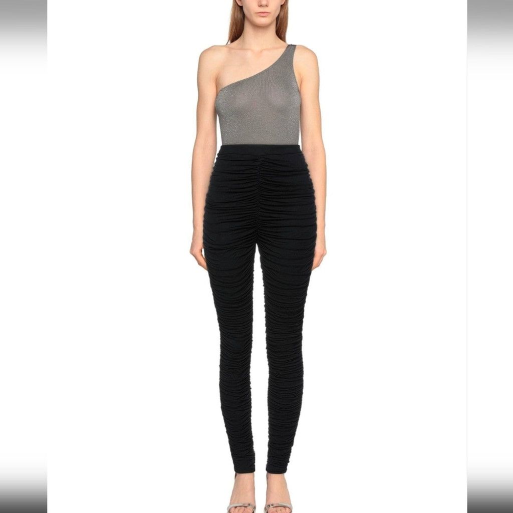 Tom Ford Tom Ford Black Skinny Ruched High Waisted Pants Size 27" / US 4 / IT 40 - 2 Thumbnail
