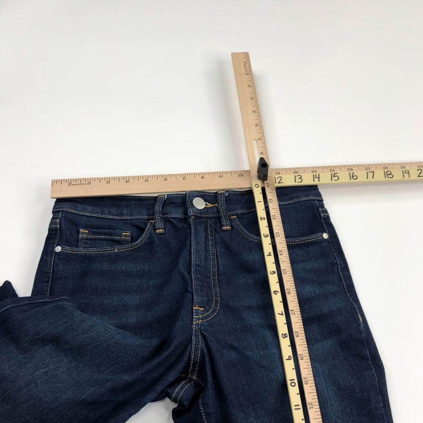 Athleta VINTAGE Athleta Sculptek 4T TALL Jeans Mid Rise Stretch Denim Raw Hem Skinny 28W 26L 5-Pocket Womens Girls Mens Size 27" / US 4 / IT 40 - 5 Thumbnail
