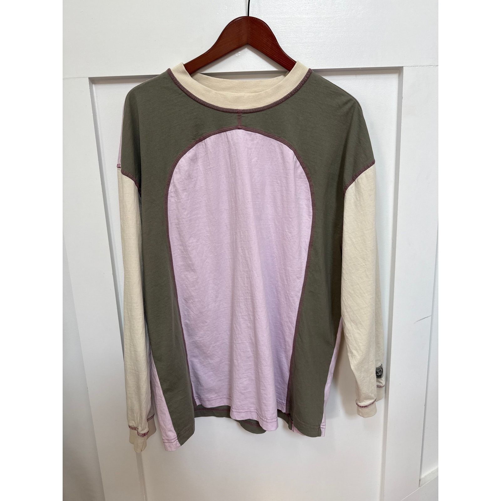 Bdg BDG Colby Seamed Colorblock Relaxed 90's Long Sleeve Tee, L Size L / US 10 / IT 46 - 1 Thumbnail