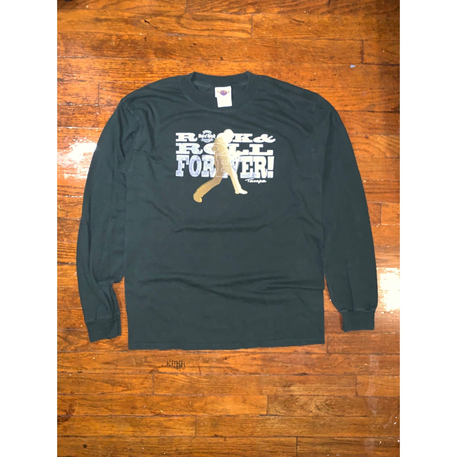 Hard Rock Cafe Hard Rock Cafe Tampa Rock & Roll Long Sleeve Green Medium Size US M / EU 48-50 / 2 - 2 Thumbnail