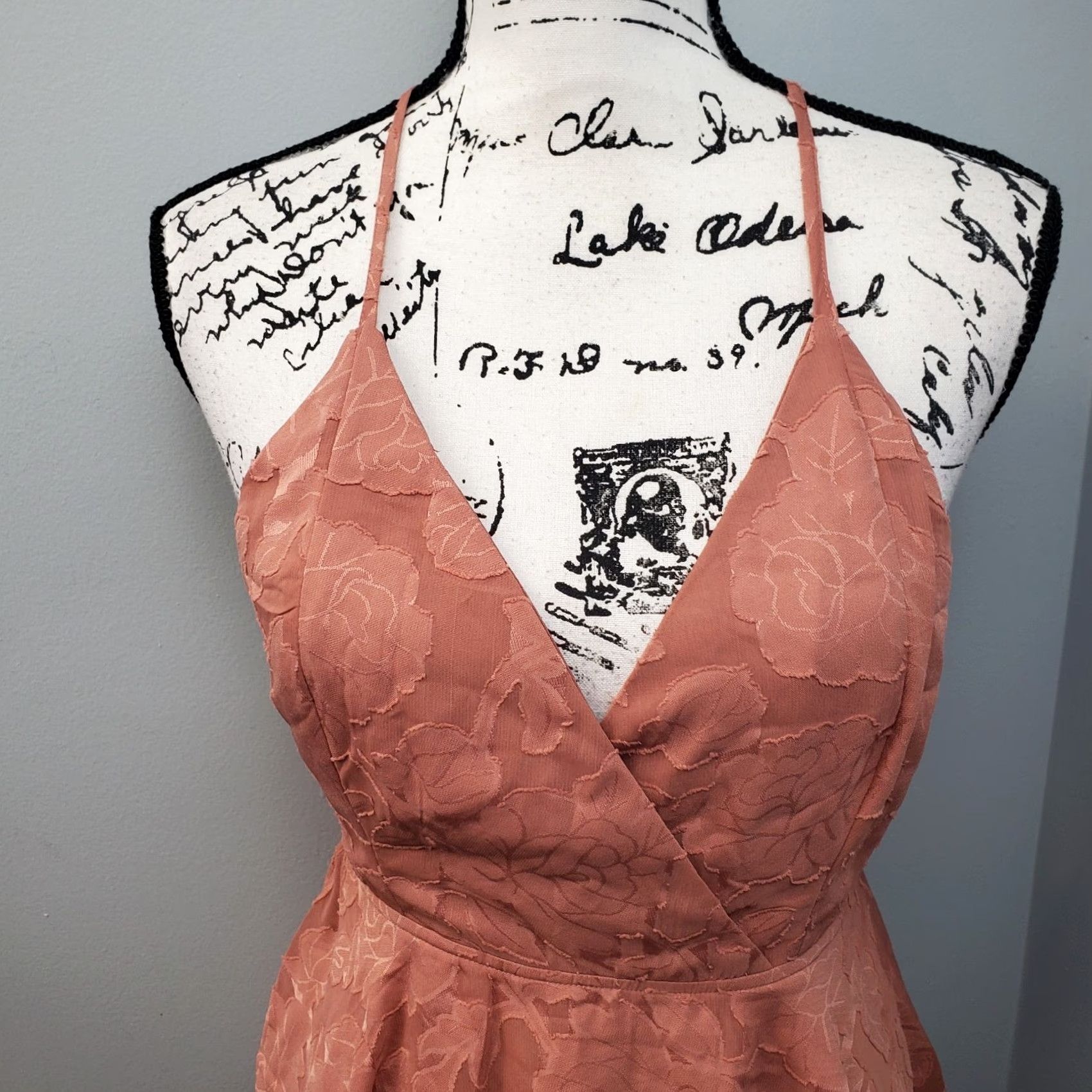 Lulus Lulus Skater Dress Womens Pink Floral Burnout Adjustable Strap Back Zip Midi Dress S Small Pink Womens Size S Dress Bon Size S / US 4 / IT 40 - 6 Thumbnail