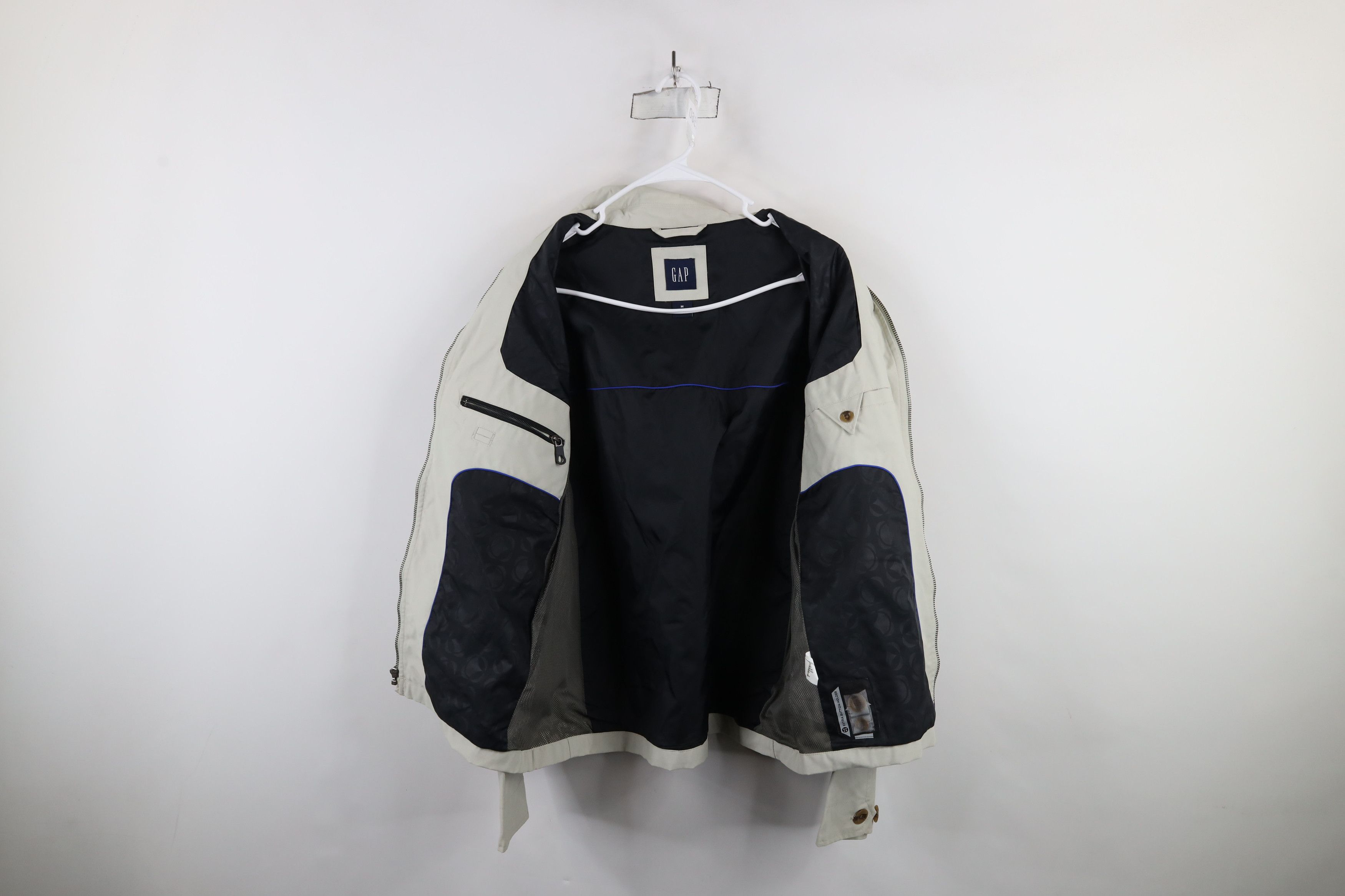 Gap × Vintage Vintage Y2K 2004 Gap Canvas Laminate Cafe Racer Jacket Beige Size US M / EU 48-50 / 2 - 9 Thumbnail