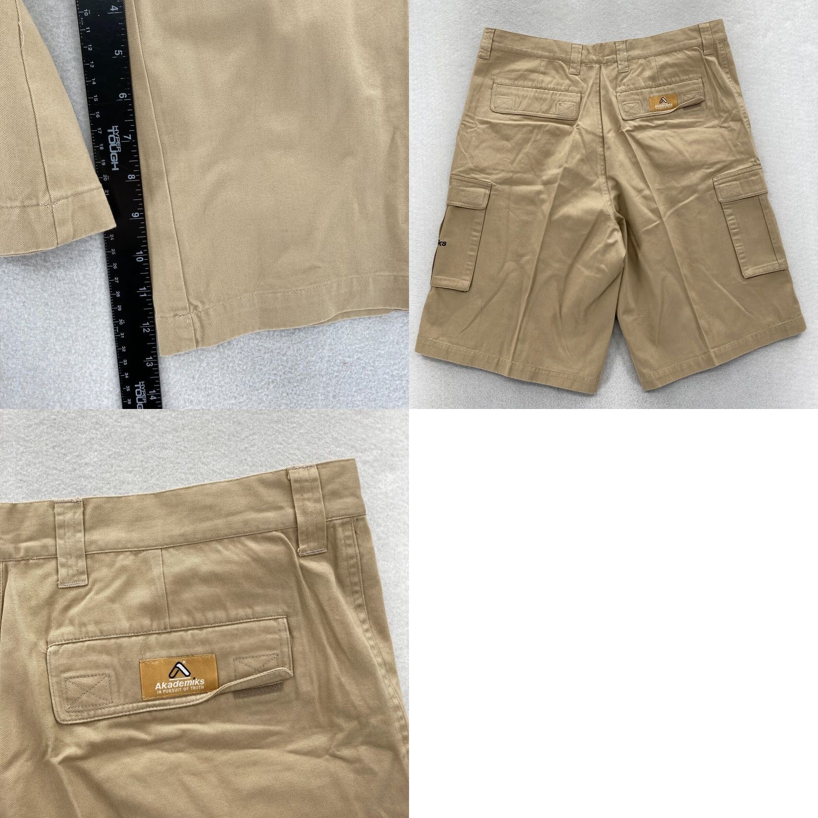 Akademiks VINTAGE Akademiks Cargo Shorts Mens 38 Khaki Beige Relaxed Embroidered Hip Hop Size US 38 / EU 54 - 8 Thumbnail