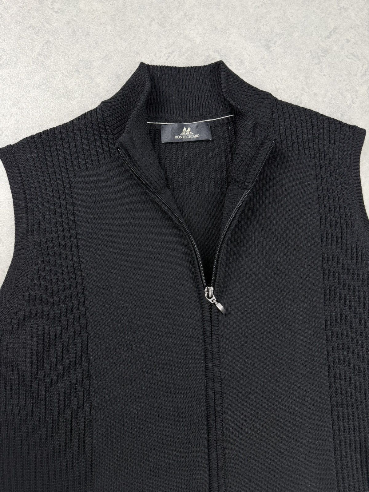 Other Montechiaro Merino Wool Zip Knit Vest Black Size 48 Size US M / EU 48-50 / 2 - 4 Thumbnail