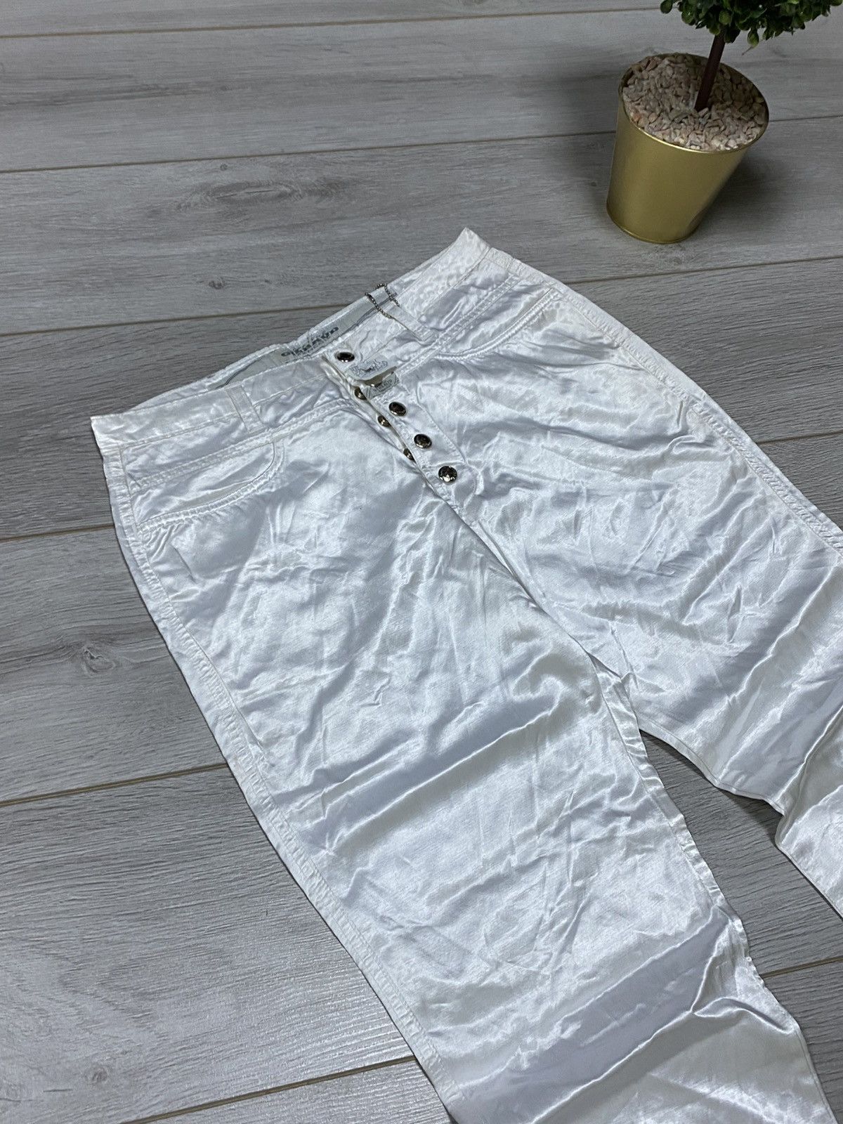Marithe + Francois Girbaud × Vintage Girbaud vintage flare silver pants Size US 30 / EU 46 - 3 Thumbnail