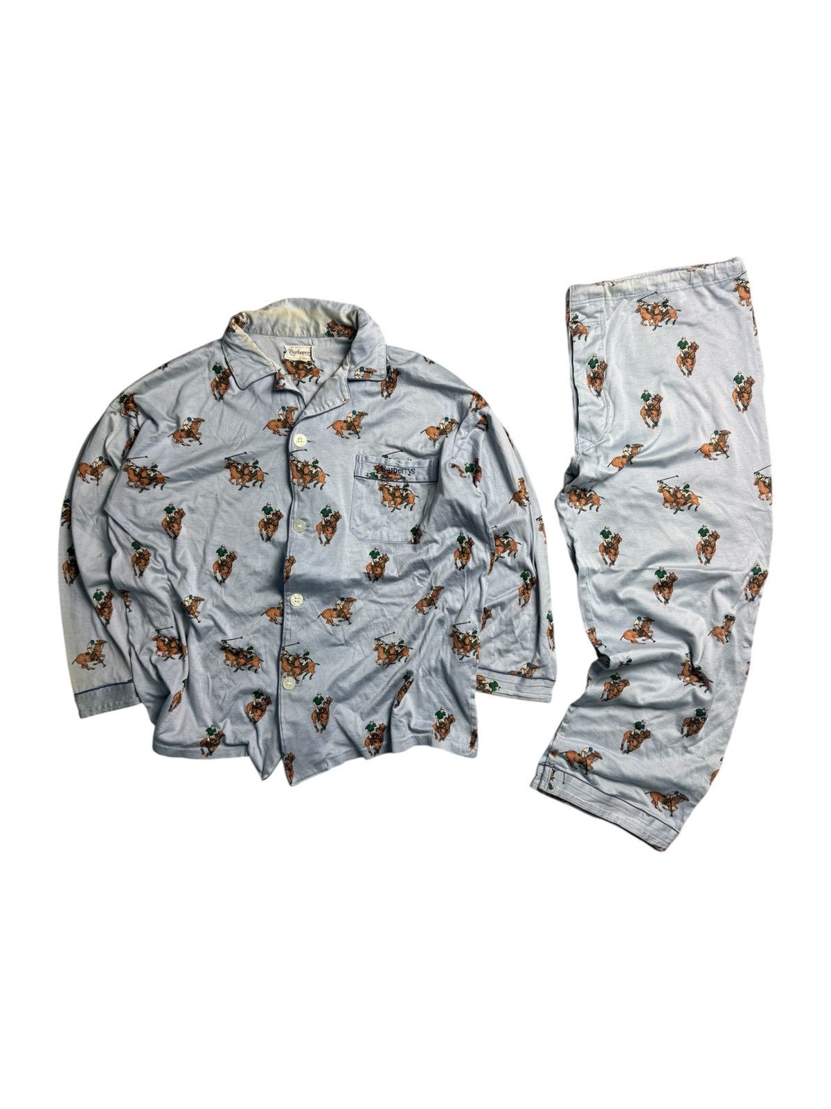 Burberry Vintage Burberry Pyjamas All over print 🐎🏇🏻 Size US L / EU 52-54 / 3 - 1 Thumbnail