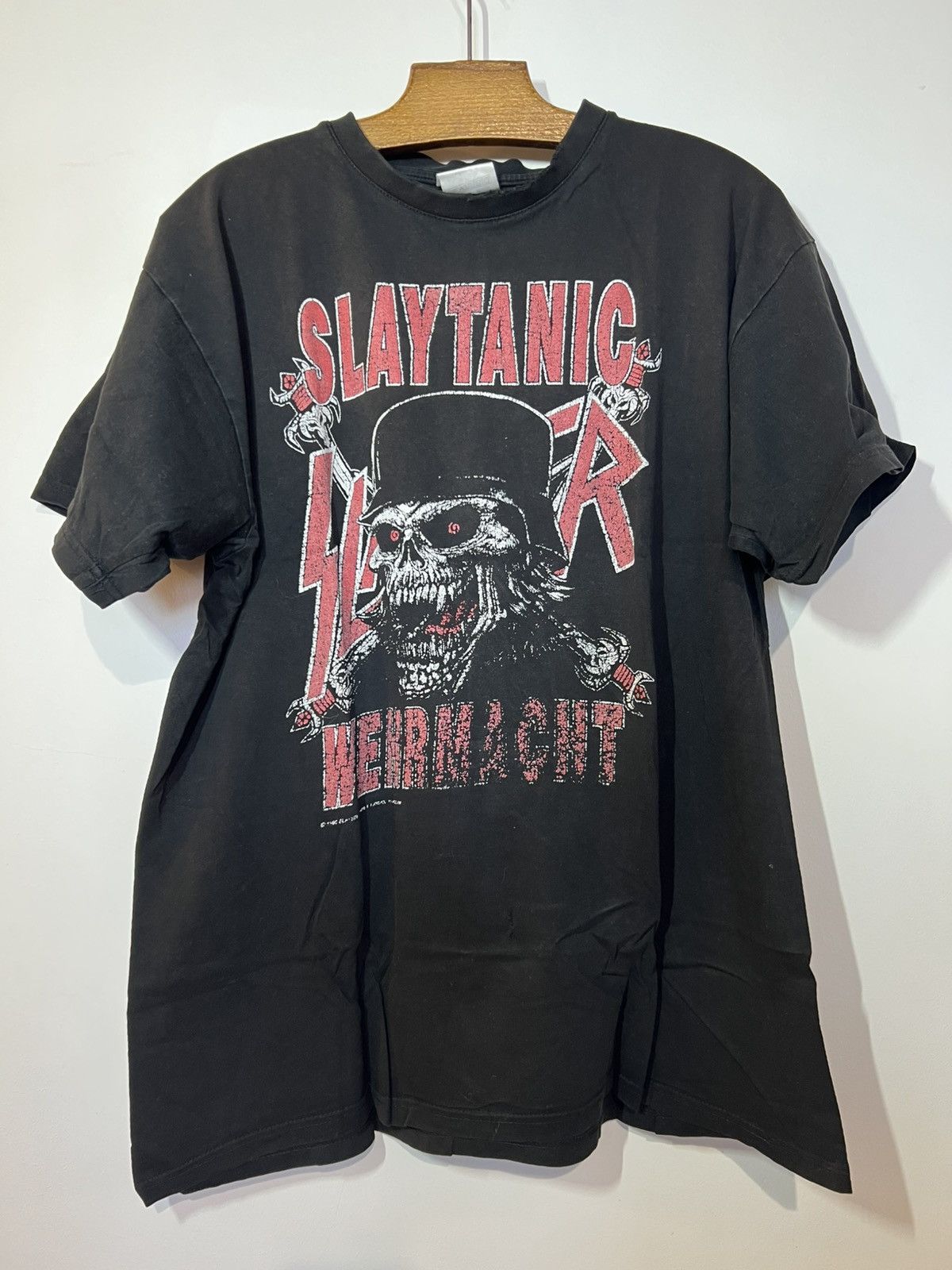 Band Tees Slayer vintage rare late 90s satanic werhmacht shirt Size US L / EU 52-54 / 3 - 1 Thumbnail