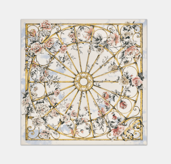 Dior o1w1db10424 Size: OS Dior Square Scarf in White/Gray Size ONE SIZE - 1 Thumbnail