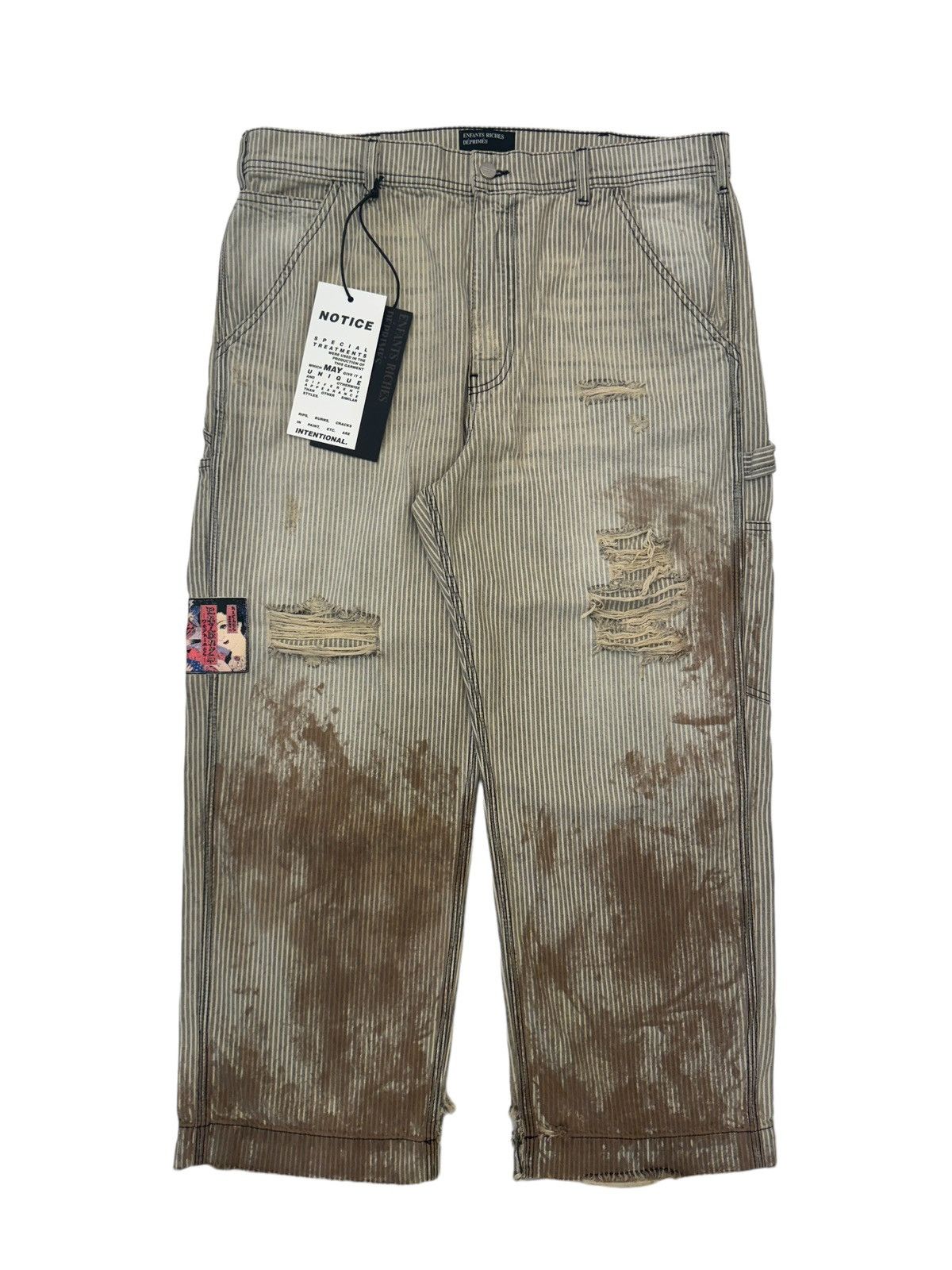 ENFANTS RICHES DEPRIMES ERD HICKORY STRIPED PAINT CARPENTER PANTS SHUJI VERSION