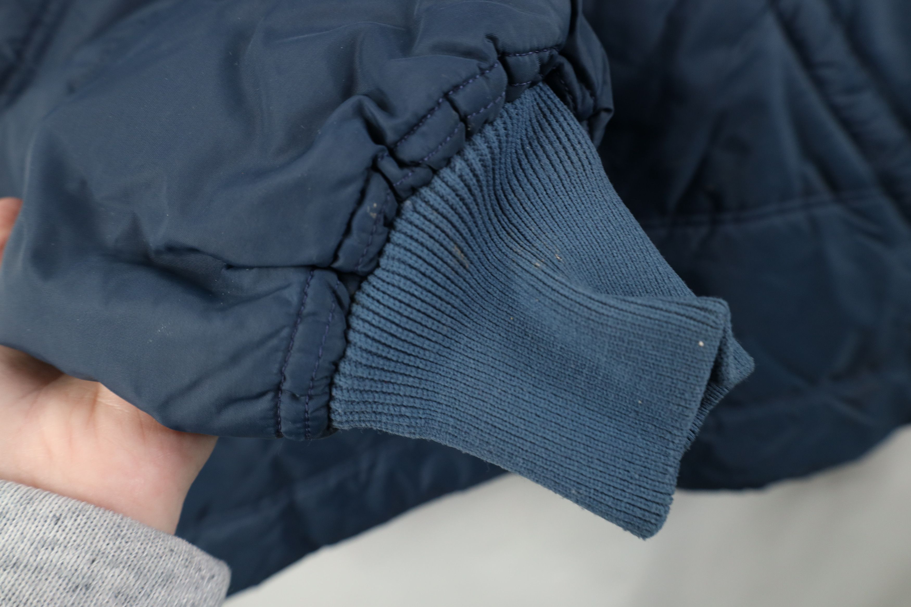 Vintage Vintage 70s Streetwear Full Zip Puffer Jacket Navy Blue Size US XL / EU 56 / 4 - 7 Thumbnail