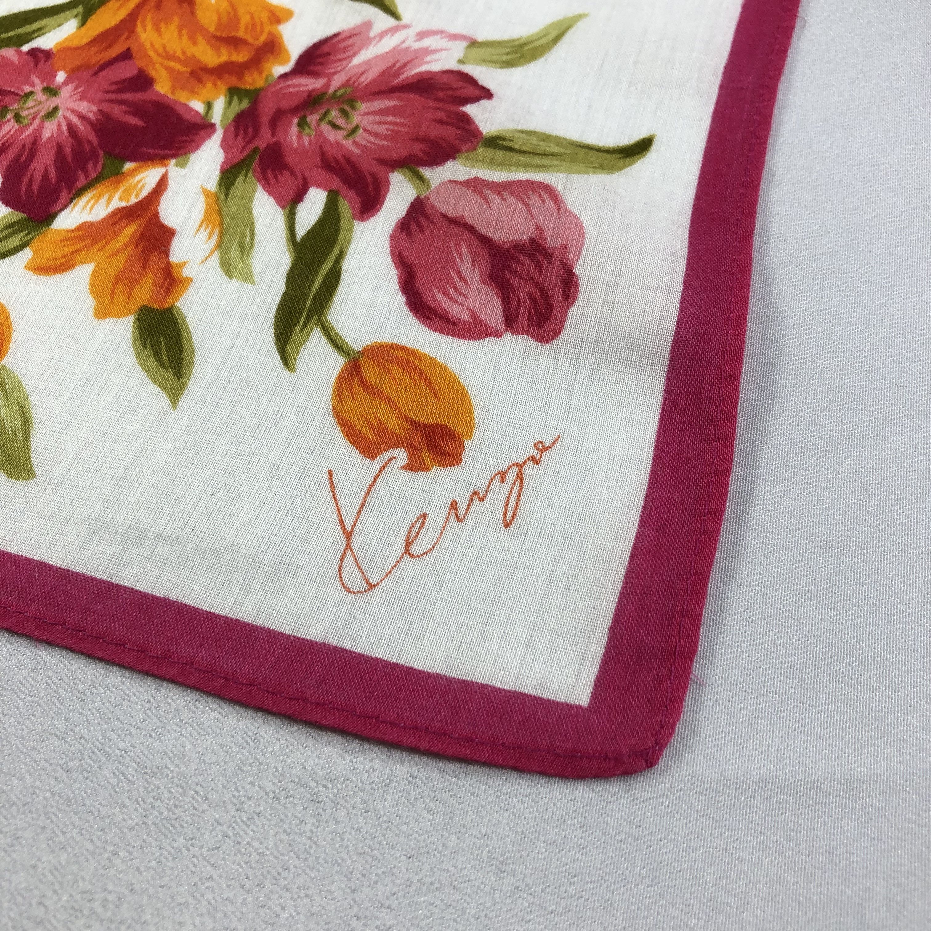 Kenzo Kenzo Floral Handkerchief Neckerchief Bandana H1975 Size ONE SIZE - 4 Thumbnail