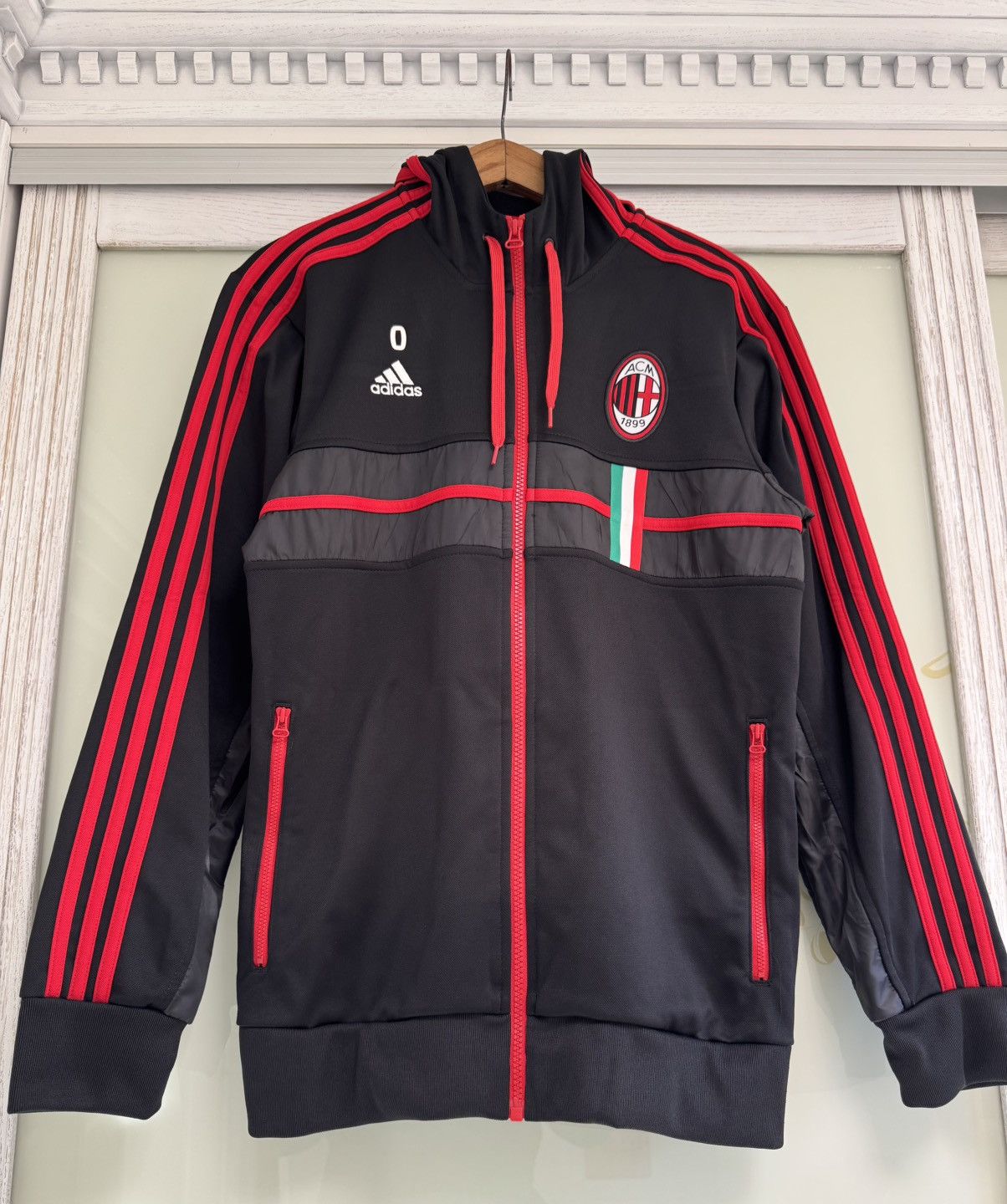Adidas Milan 2012-2013 Soccer Track Jacket Football Jersey Shirt Size US M / EU 48-50 / 2 - 5 Thumbnail