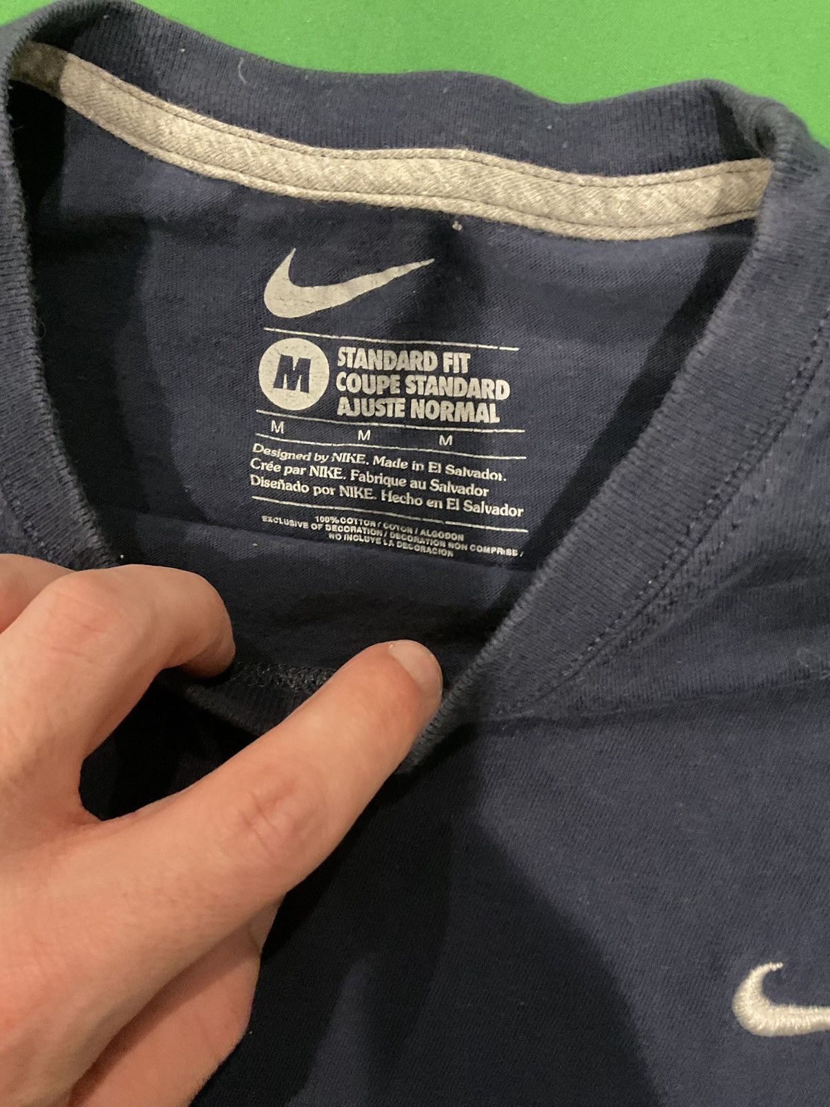 Nike × Vintage Vintage Navy Nike sportswear t-shirt Size US M / EU 48-50 / 2 - 2 Thumbnail