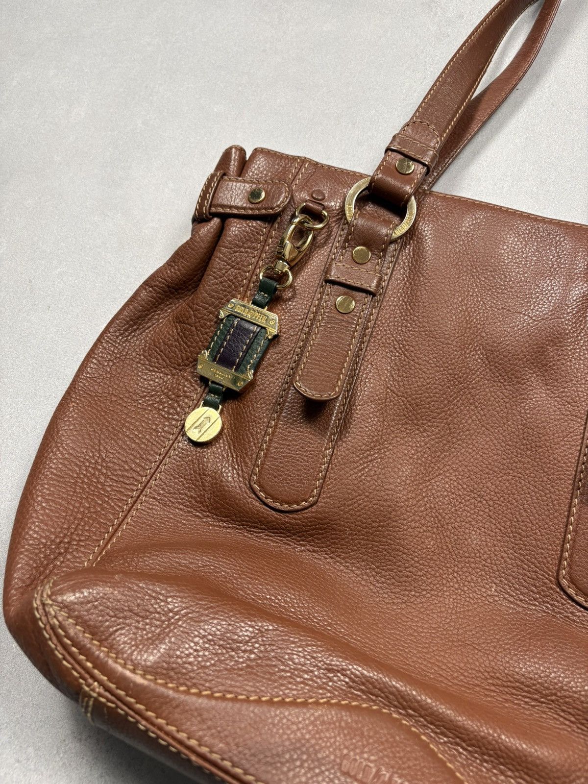 Vintage Goldpfeil Germany 1856 Brown Leather Tote Bag Vintage Luxury Size ONE SIZE - 2 Thumbnail