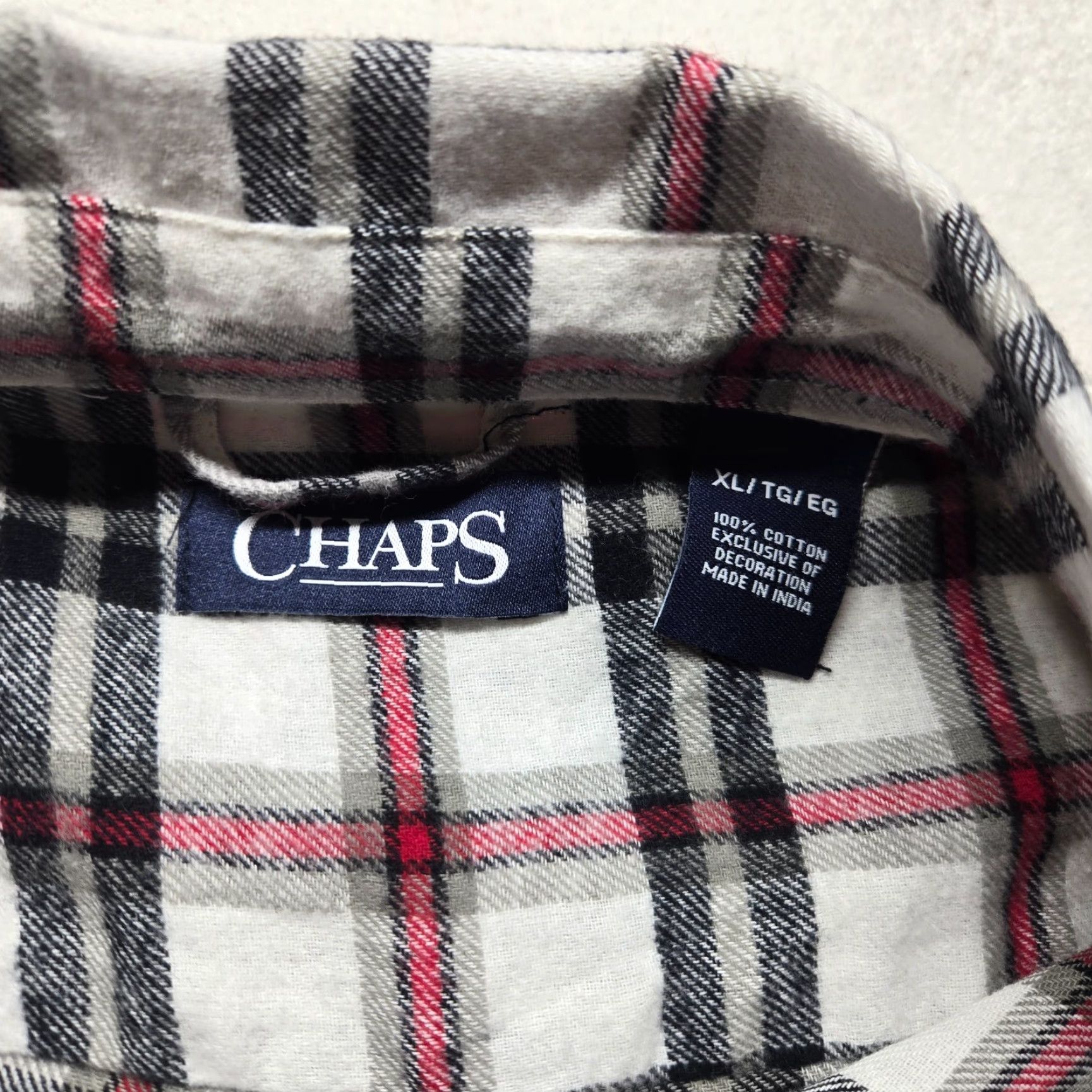 Chaps Chaps Shirt Button-Up XL Mens Flannel Checkered Multicolor Cotton Long Sleeve Casual Button-Down Size US XL / EU 56 / 4 - 4 Thumbnail