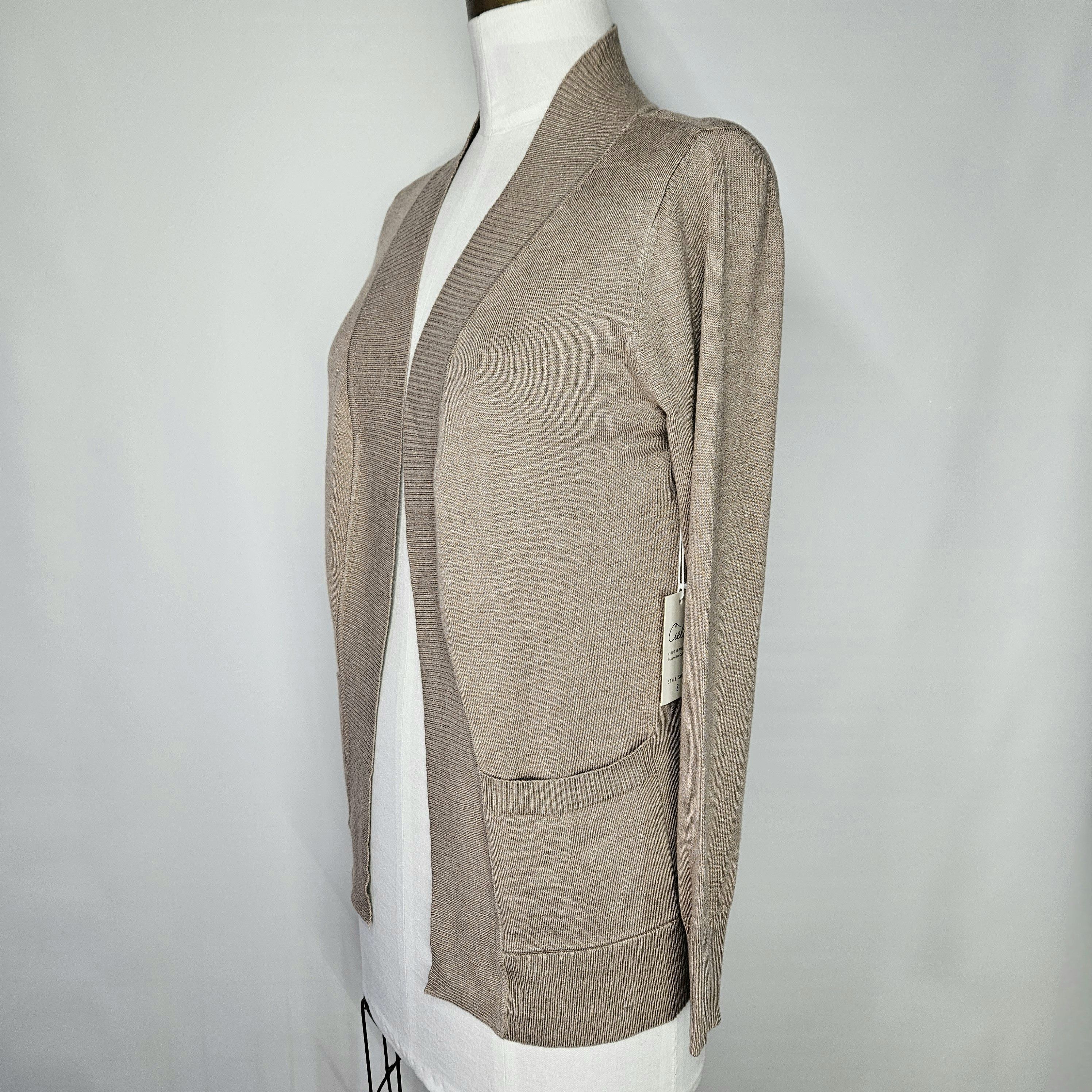 Other Cielo Size S/M Cardigan Camel Beige Taupe Open Front Sweater Size M / US 6-8 / IT 42-44 - 3 Thumbnail