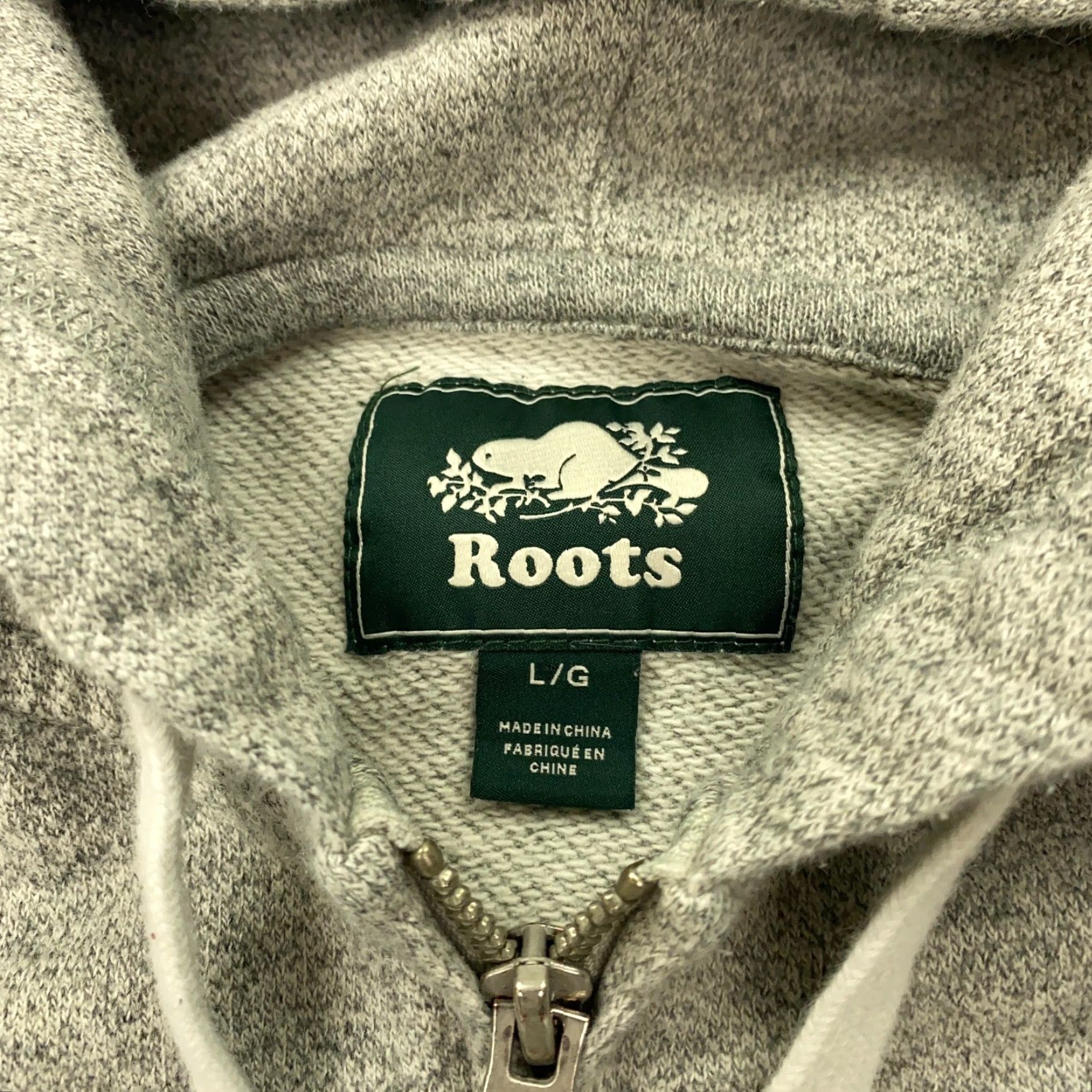 Roots VINTAGE Roots Zip Hoodie Mens Large Gray Sweatshirt Embroidered Sports Size US L / EU 52-54 / 3 - 4 Thumbnail