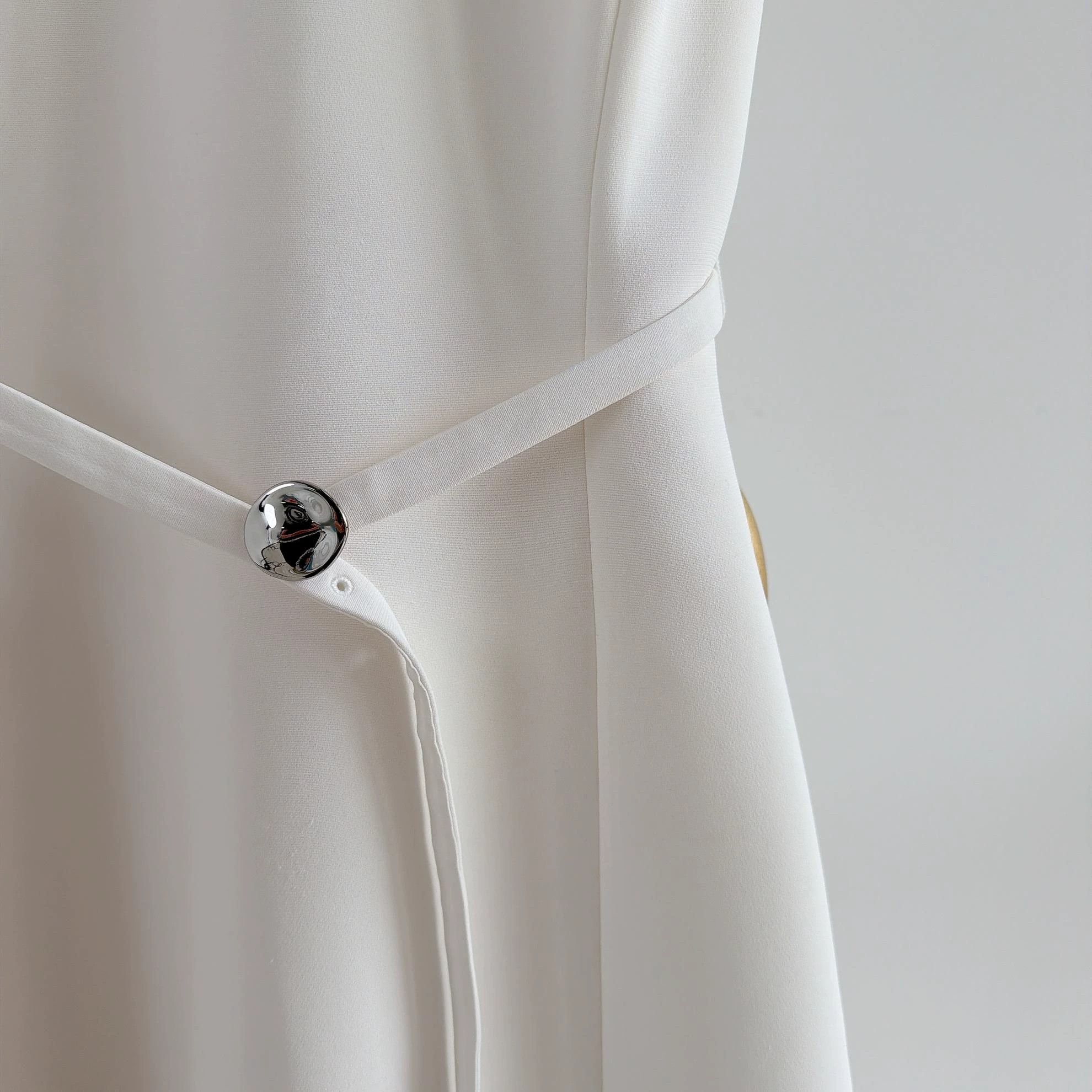 Theory Theory White Waist - cinched Dress Size 0 0581 Size XXS / US 00 / IT 34 - 5 Thumbnail