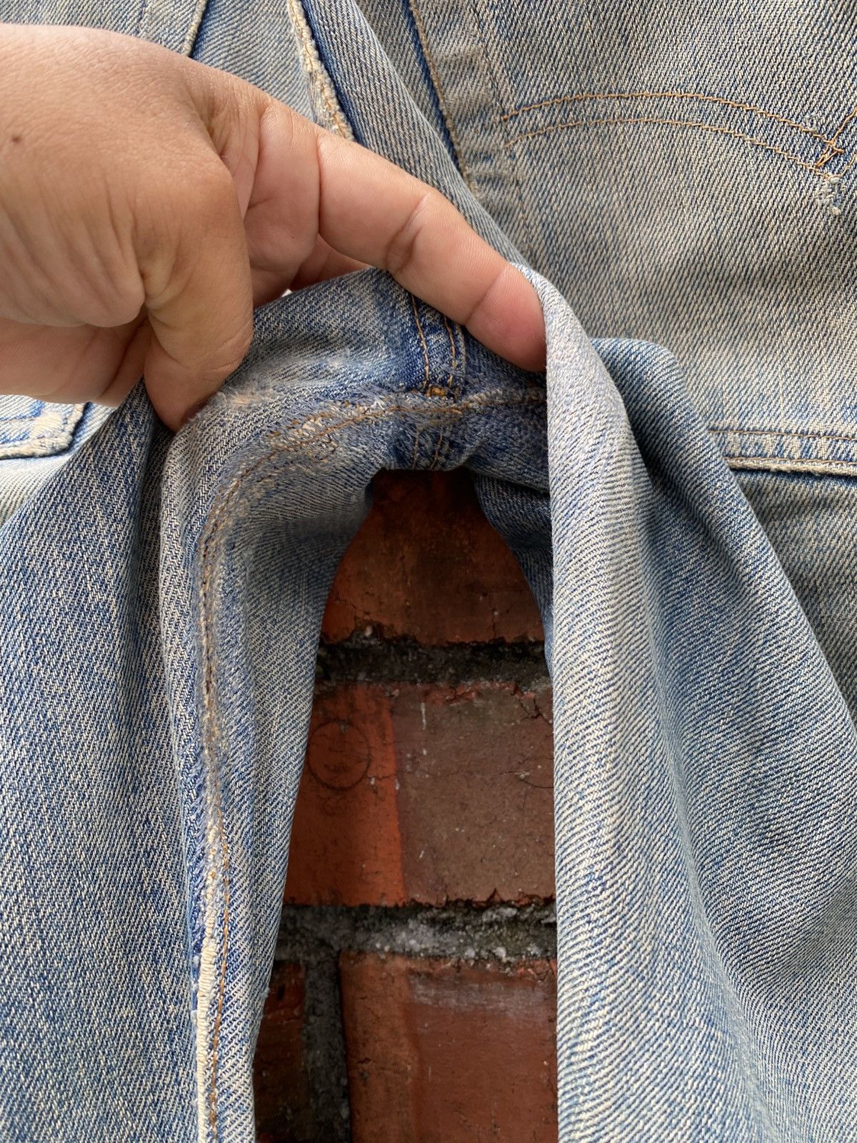 Levi's Vintage Clothing W33x30.5 Vintage levi's 505 redline big E distress repaired Size US 33 - 4 Thumbnail