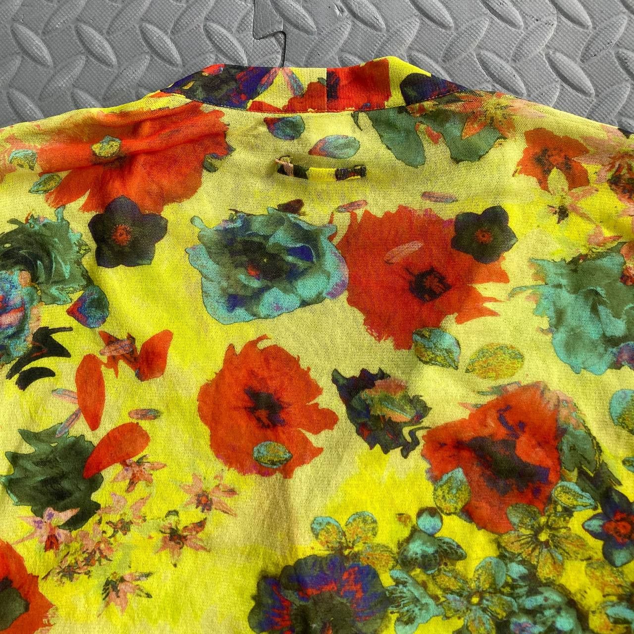 Jean Paul Gaultier Soleil – Sheer Mesh Floral Buttoned Cardigan Size L / US 10 / IT 46 - 11 Thumbnail
