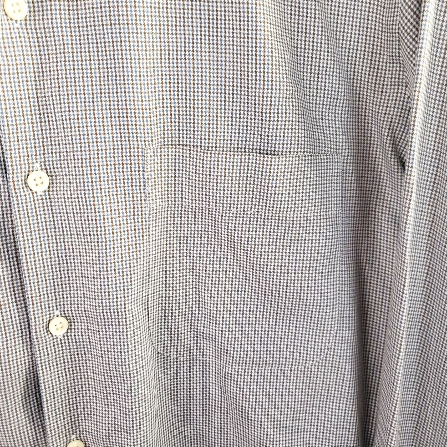 Peter Millar Peter Millar Men’s Dress Shirt M Blue Green White Check Button-Down Long Sleeve Shirt Mens Regular Redefined? Size 40R - 4 Thumbnail