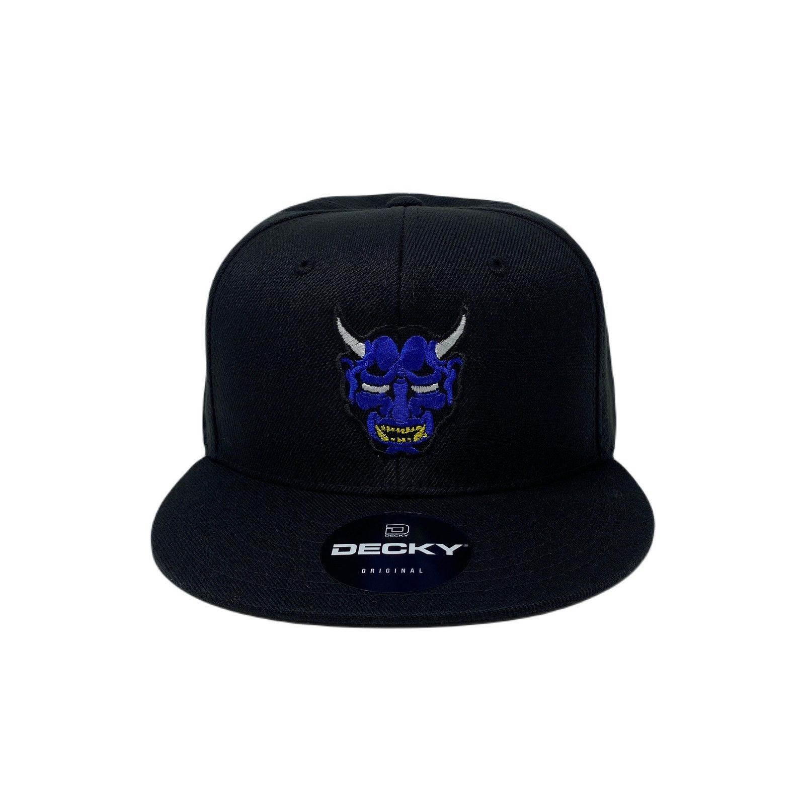Other Oni Mask Blue Snapback Hat All Black Size ONE SIZE - 2 Thumbnail
