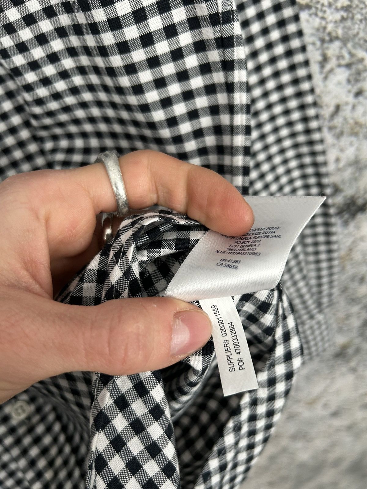 Ralph Lauren Vintage Polo Ralph Lauren Checkered Black White Shrit Size US S / EU 44-46 / 1 - 7 Thumbnail