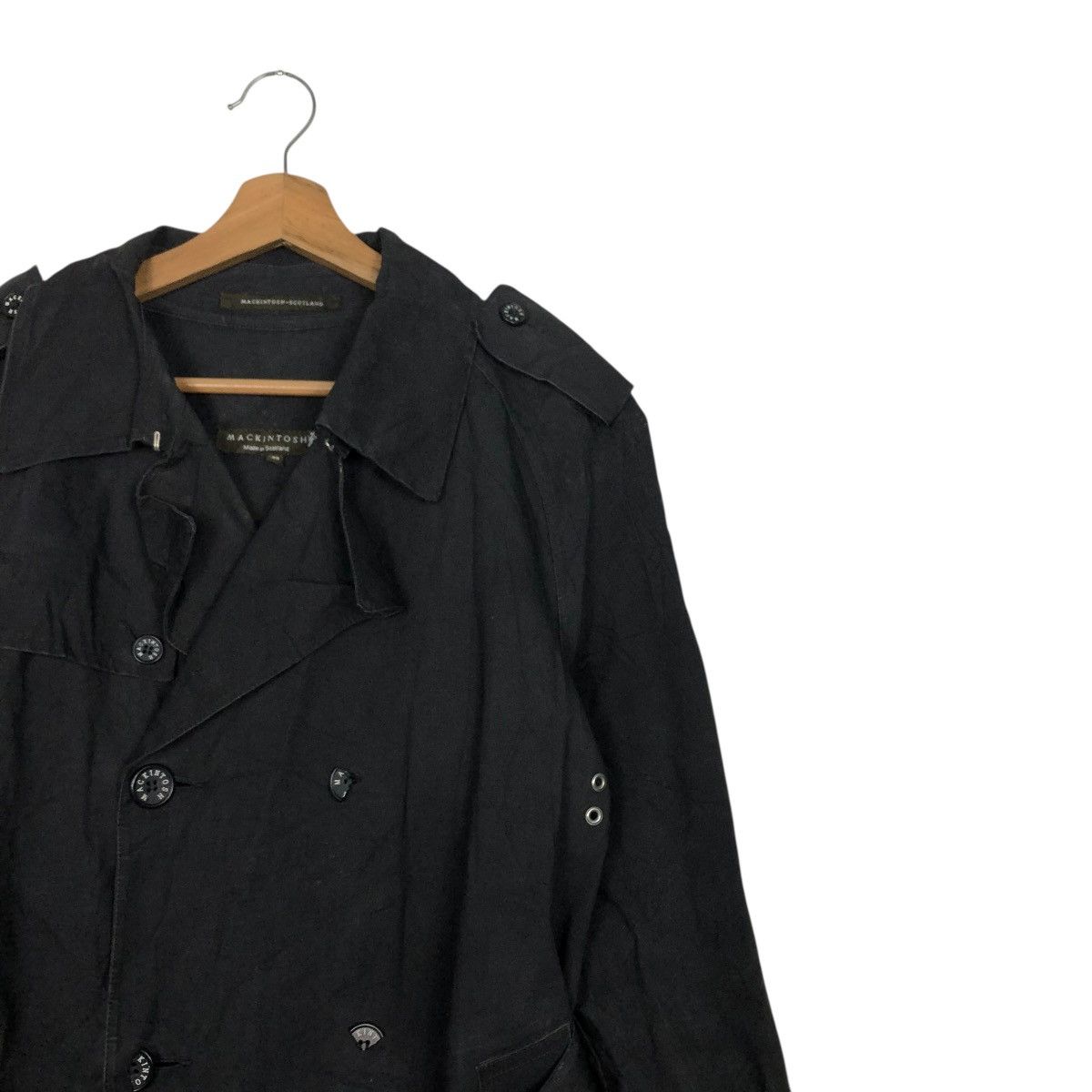 Mackintosh 🔥VINTAGE LONG JACKET WAX DESIGN RICH BLACK MACKINTOSH Size US M / EU 48-50 / 2 - 7 Thumbnail