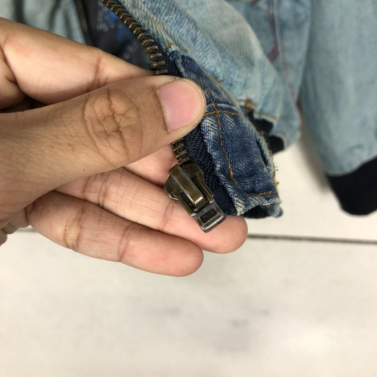 Japanese Brand 📌VINTAGE BOMBER DENIM JACKET INDIGO DESIGN DESIGUAL Size US S / EU 44-46 / 1 - 17 Thumbnail