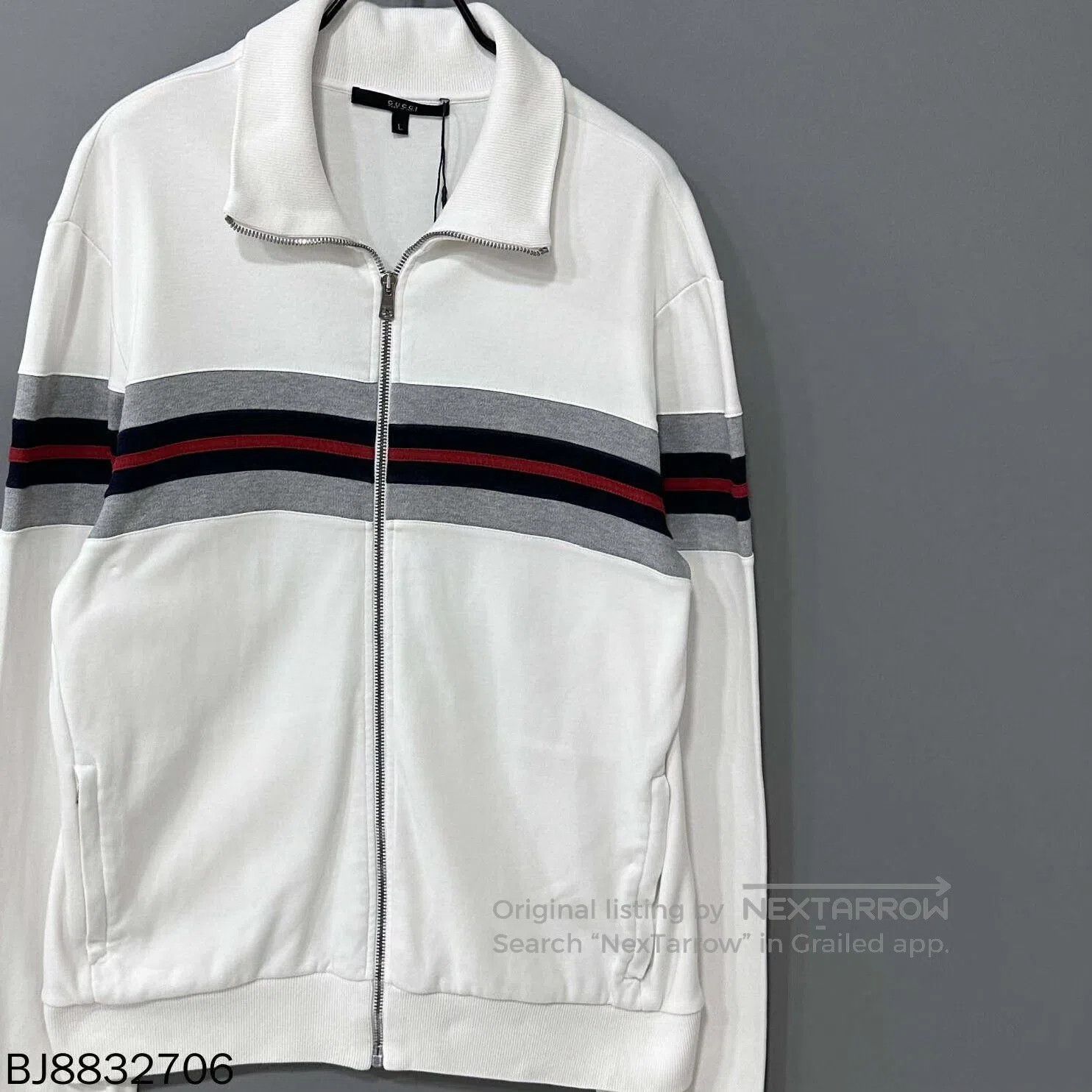 Gucci striped zip-up jacket by gucci. Size US L / EU 52-54 / 3 - 3 Thumbnail