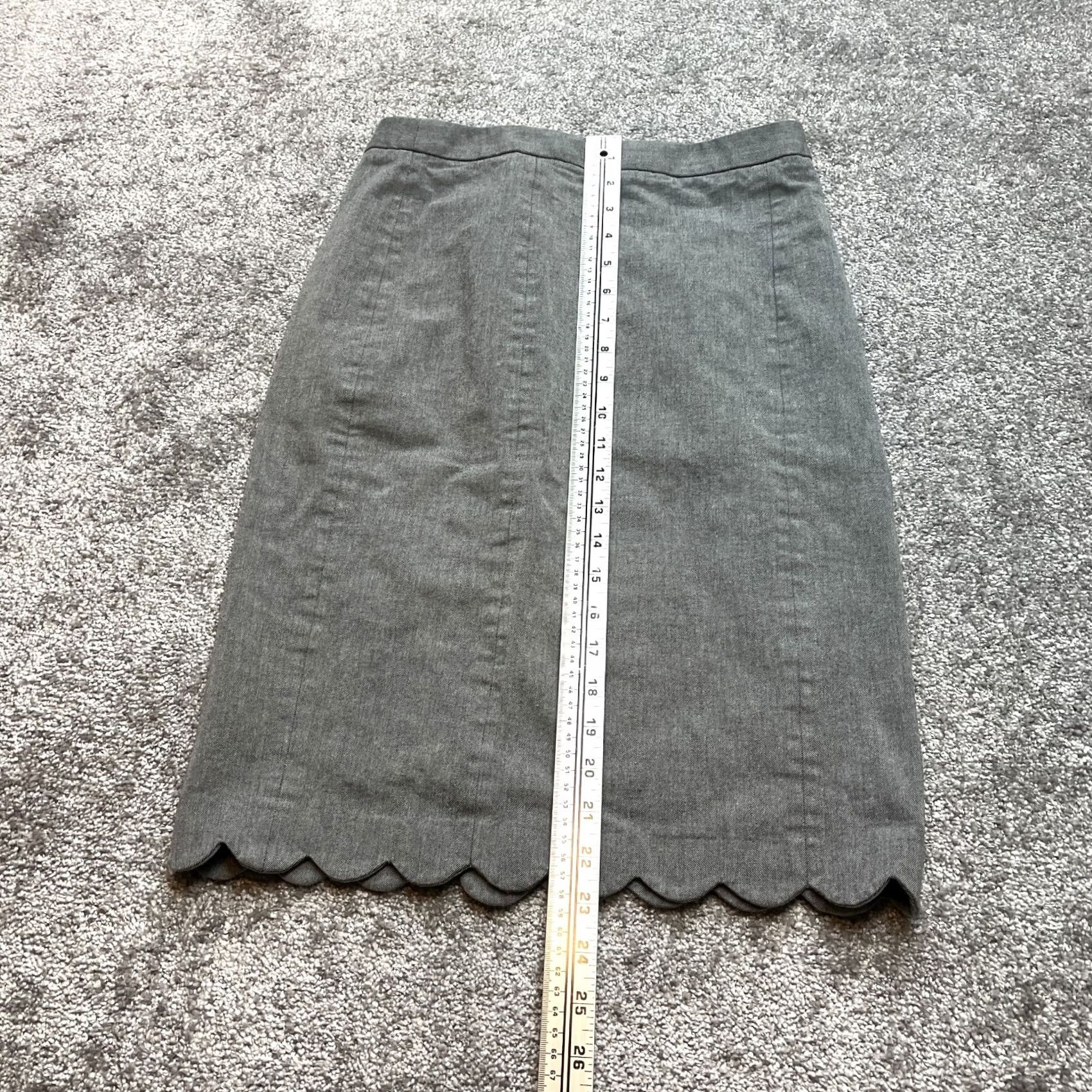 Banana Republic Banana Republic Skirt Women Knee Length Gray Zip Pencil Straight 2 Slim Casual Workwear Vintage No N/A Size 26" / US 2 / IT 38 - 2 Thumbnail