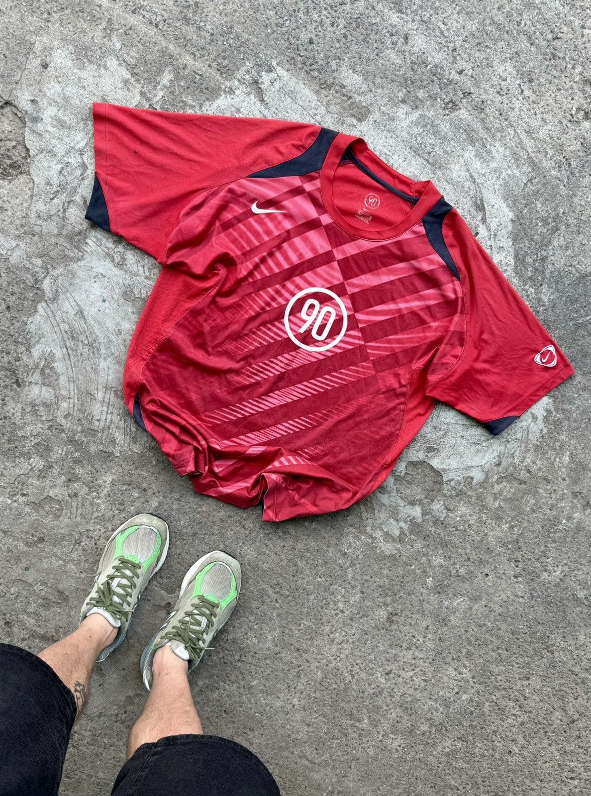 Nike Vintage Y2K Nike Total 90 Soccer Drill Jersey Blokecore Size US L / EU 52-54 / 3 - 1 Thumbnail