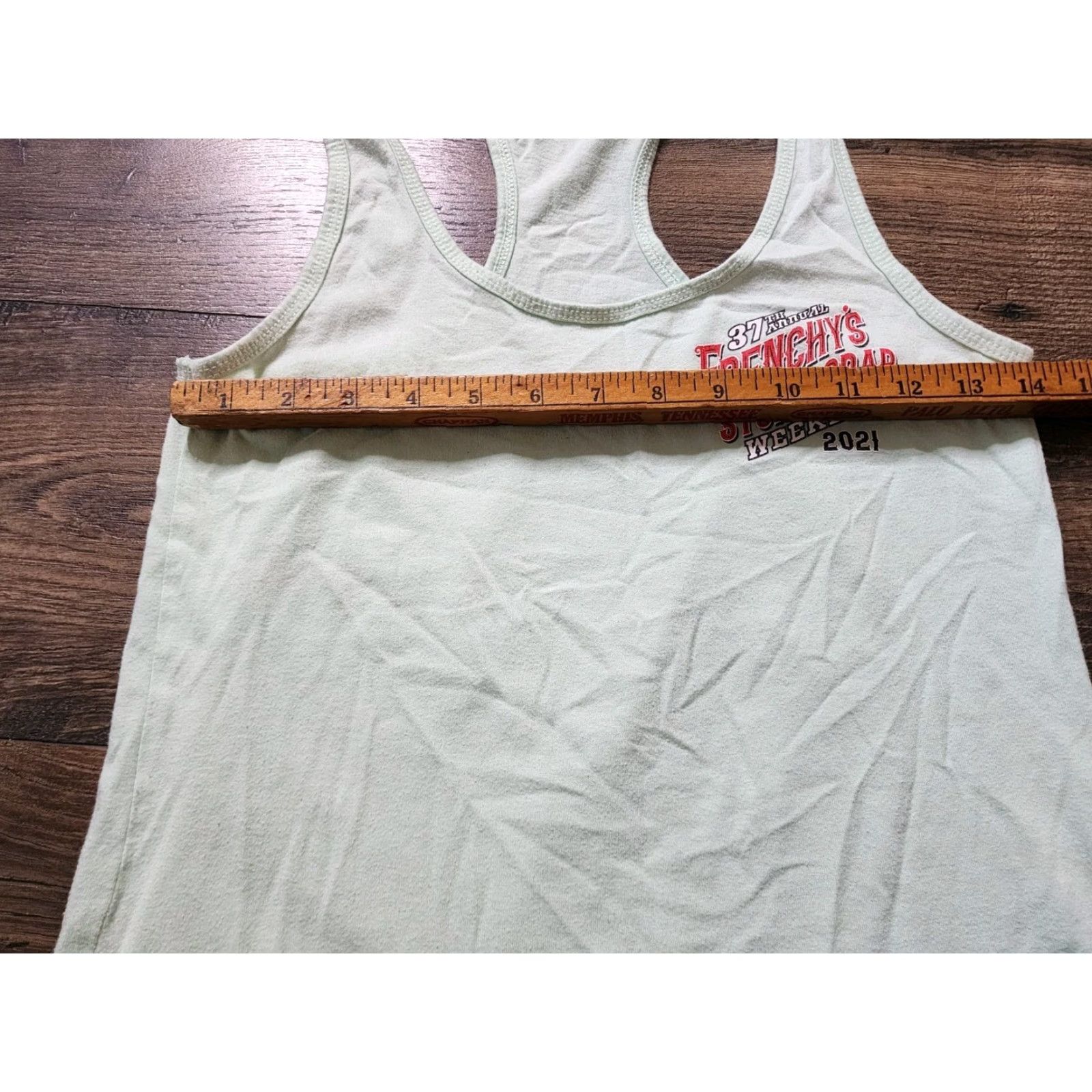 Next Level Womens S Clearwater Beach FL FRENCHY'S Stone Crab Weekend 2021 Tank Top T Shirt Tank Green Cotton Next Level Sleeveless Scoop Neck Beach Womens S Size S / US 4 / IT 40 - 2 Thumbnail