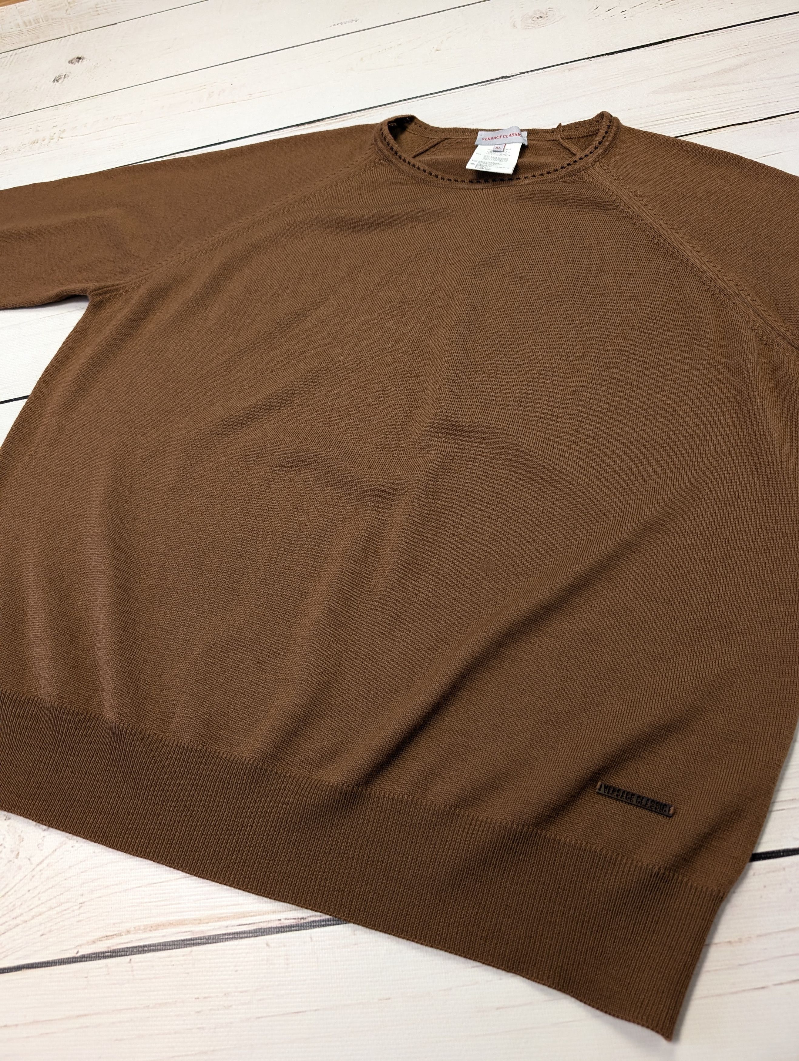 Versace VERSACE Classic Mens Pure Wool Sweater Brown Size XL Size US XL / EU 56 / 4 - 5 Thumbnail