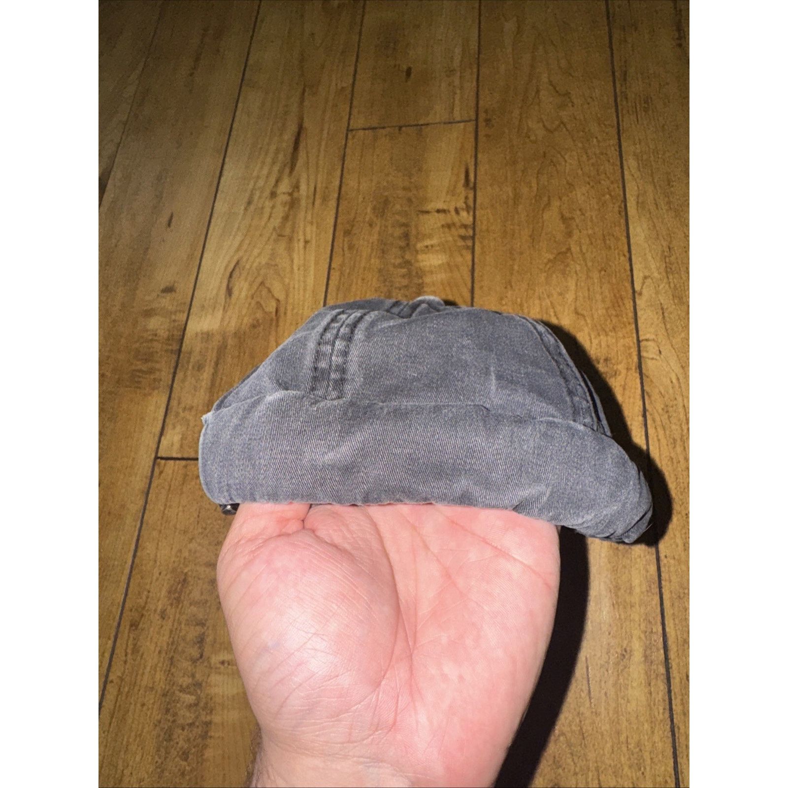 Vintage Raw Faery Skull Cap Black Denim Strapback Streetwear Hat Size ONE SIZE - 4 Thumbnail
