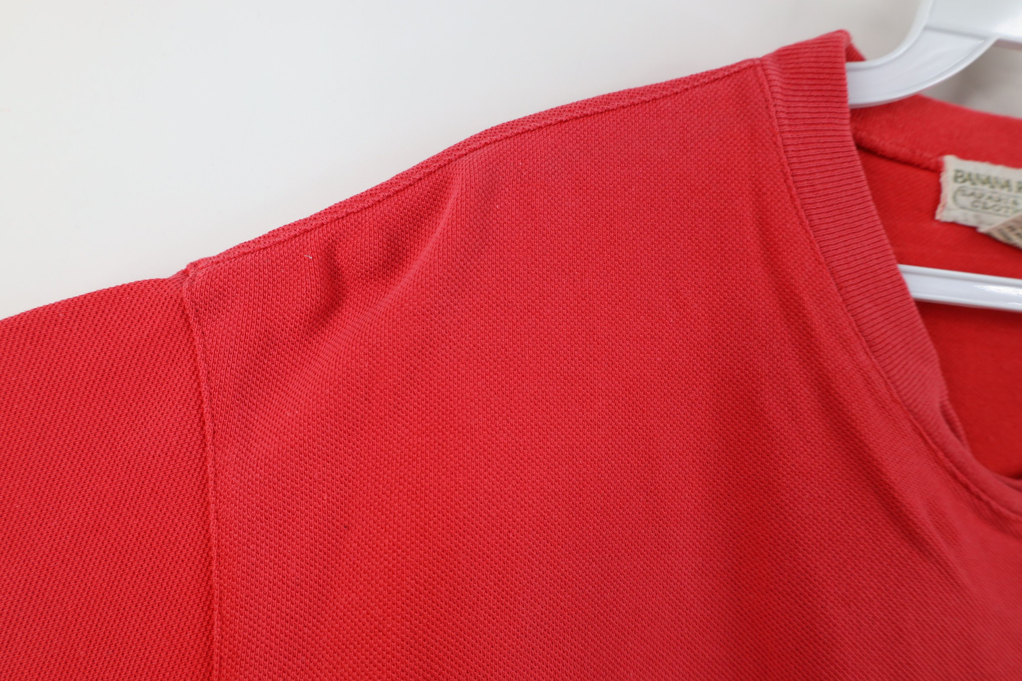 Banana Republic Vintage 90s Banana Republic Safari Knit Baggy T-Shirt Red Size US S / EU 44-46 / 1 - 10 Thumbnail