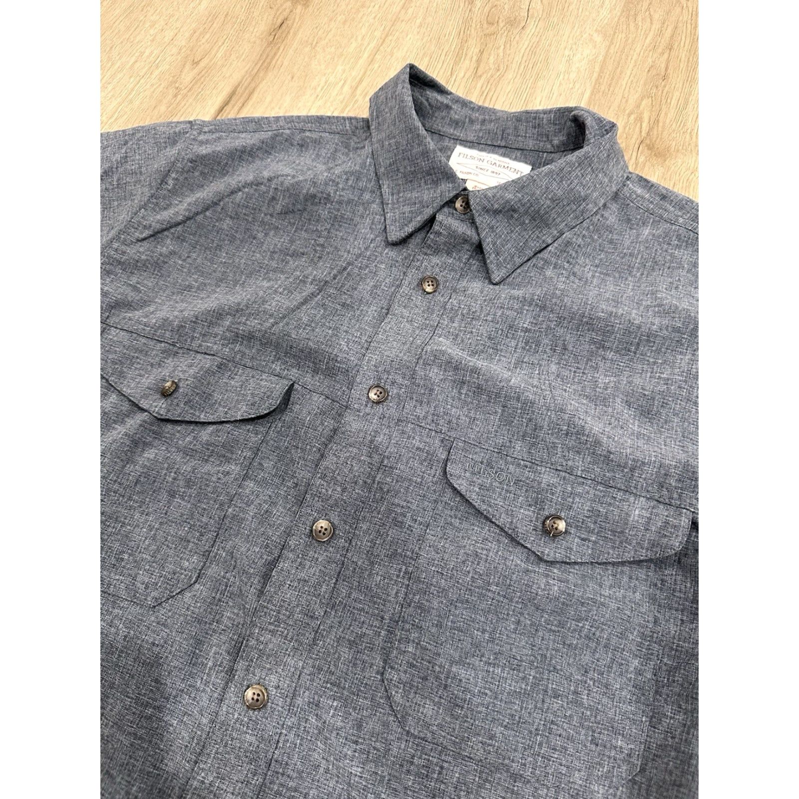 Filson Filson Shirt Men Button-Up Long Sleeve Blue Gray Large 10580 Button Down Nearby Colorful Size US L / EU 52-54 / 3 - 5 Thumbnail