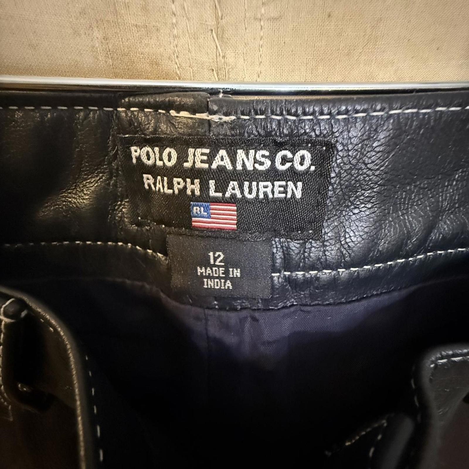 Other Polo Jeans Co. Ralph Lauren Black Leather Pants Size 34" / US 12 / IT 48 - 3 Thumbnail
