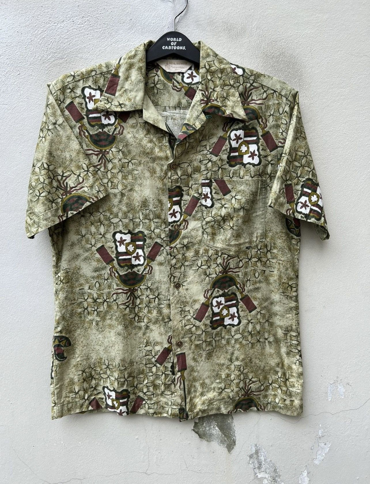 Vintage RARE! Vintage 60s Royal Hawaiian King Kamehameha Aloha Shirt Size US M / EU 48-50 / 2 - 5 Thumbnail