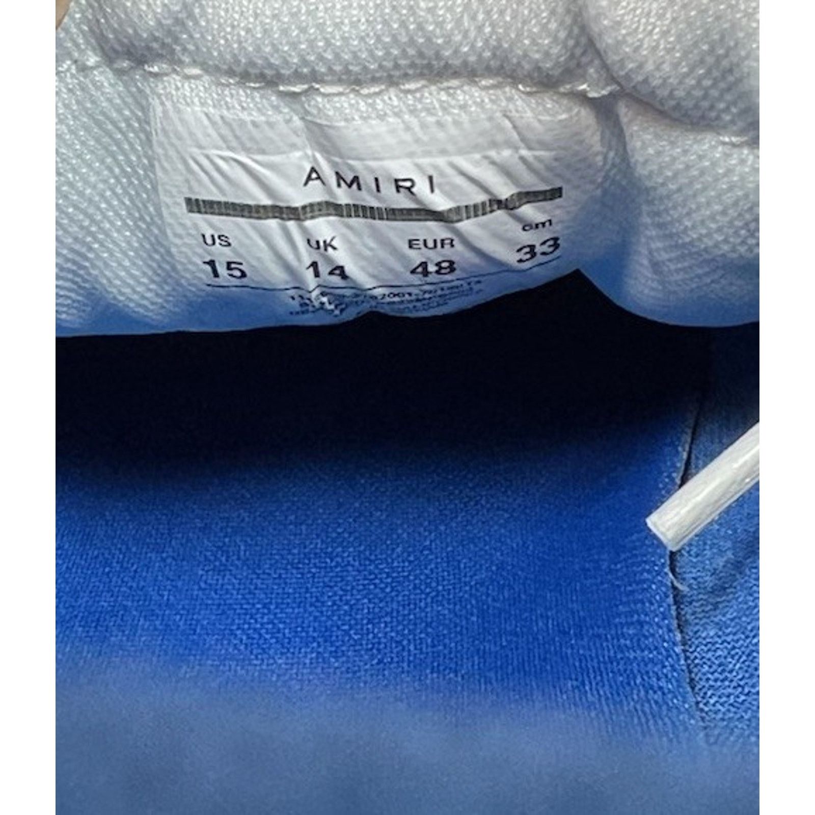 Amiri Size 15US - Amiri Skel Top Low White/Blue NEW Size US 15 / EU 48 - 8 Thumbnail