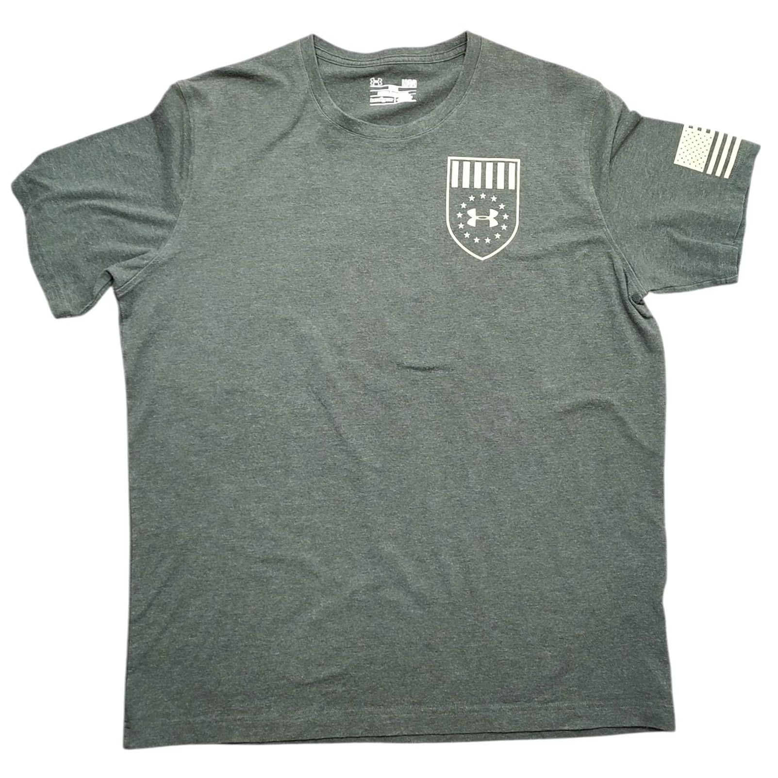 Under Armour Under Armour Green T Shirt Mens Large USA Eagle Flag Patriotic Size US L / EU 52-54 / 3 - 2 Thumbnail