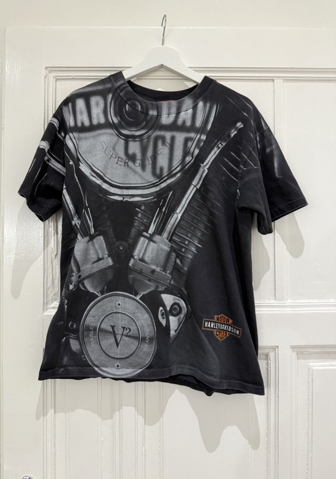 Harley Davidson Harley Davidson super rare AOP engine Vintage 90s t-shirt Size US M / EU 48-50 / 2 - 1 Thumbnail