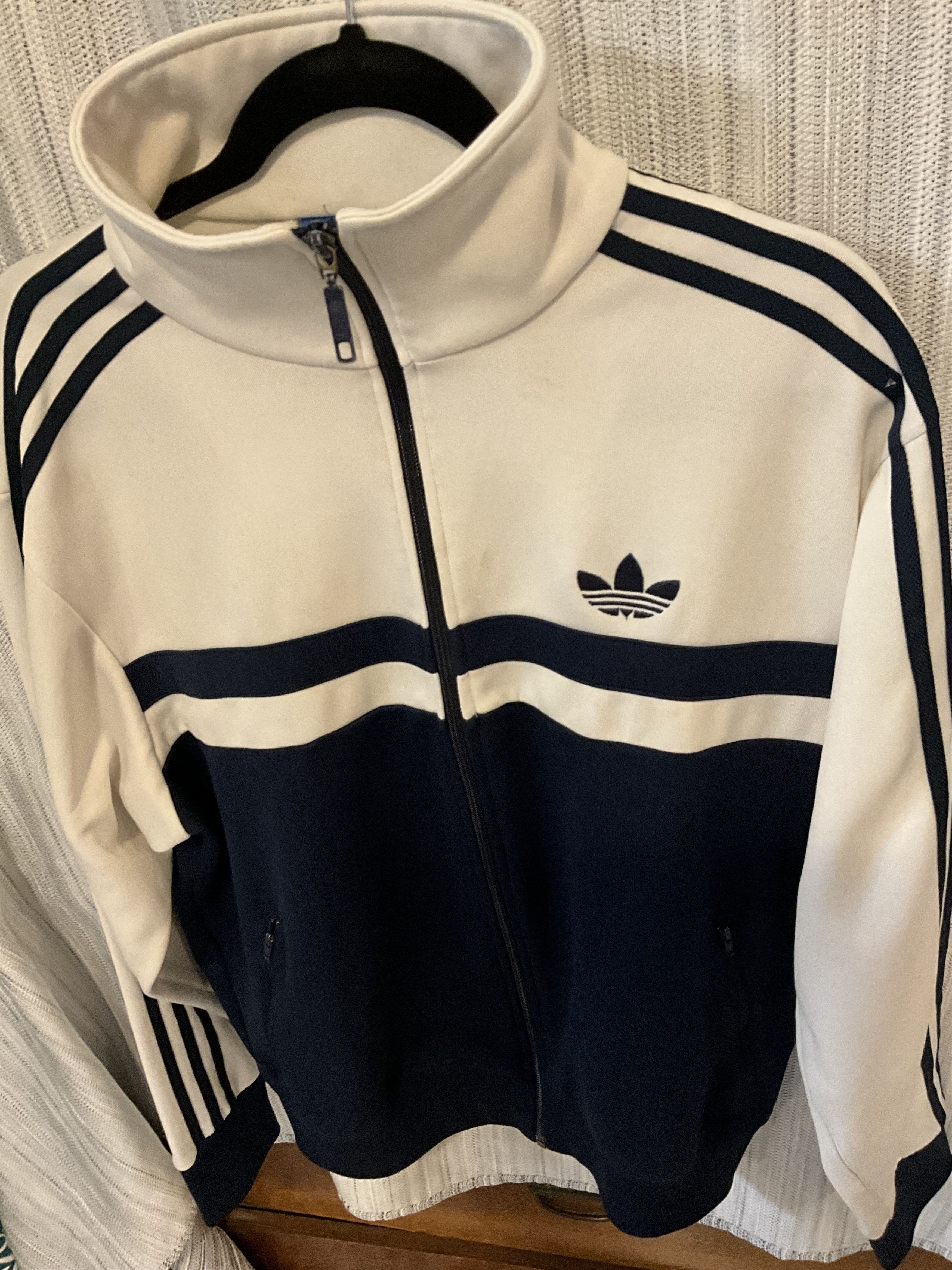 Adidas Adidas Originals Trefoil Track Jacket Navy/Cream – Medium Size US M / EU 48-50 / 2 - 2 Thumbnail
