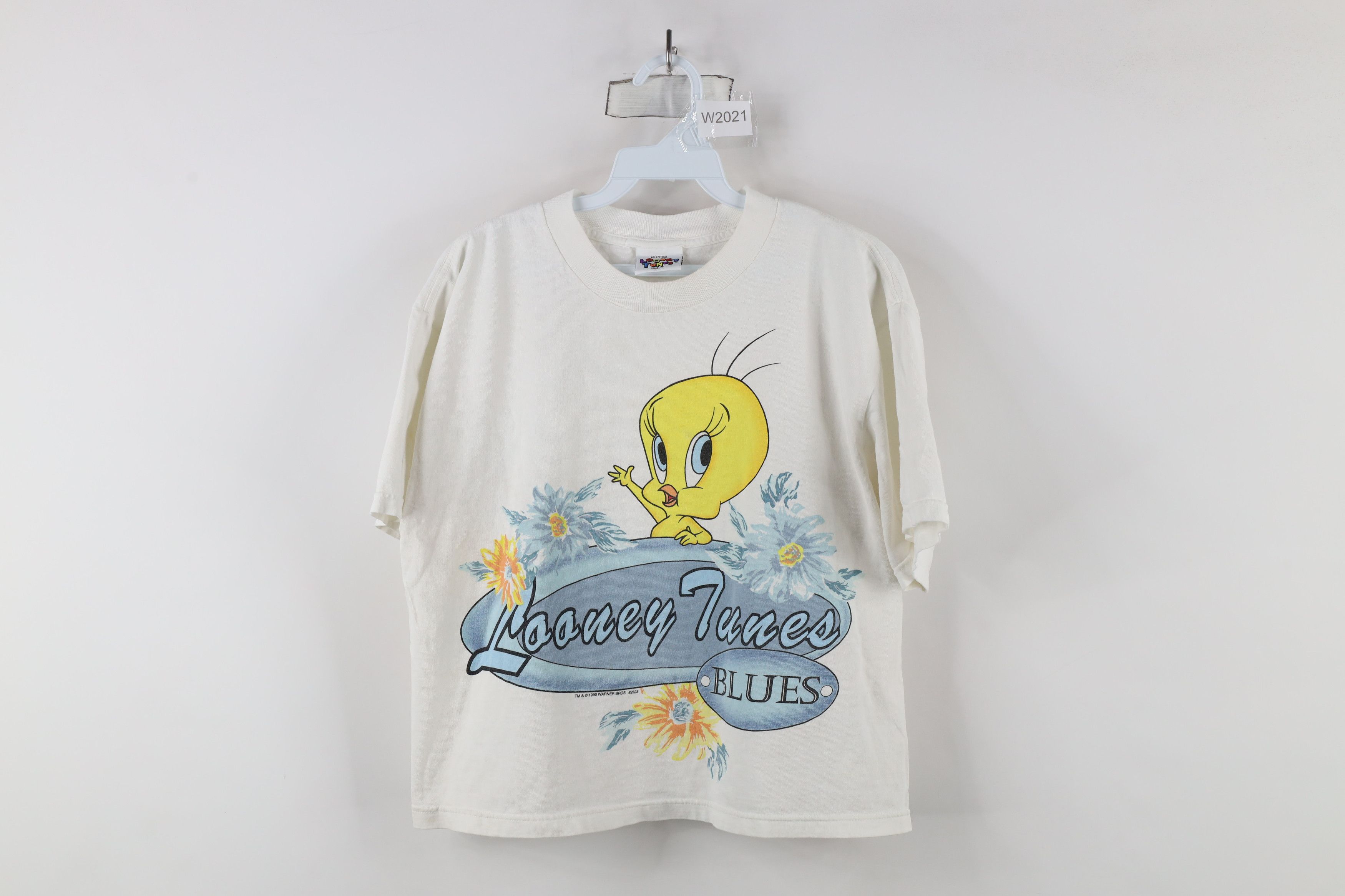 Vintage Vintage 90s Looney Tunes Spell Tweety Bird Flower T-Shirt Size L / US 10 / IT 46 - 1 Thumbnail