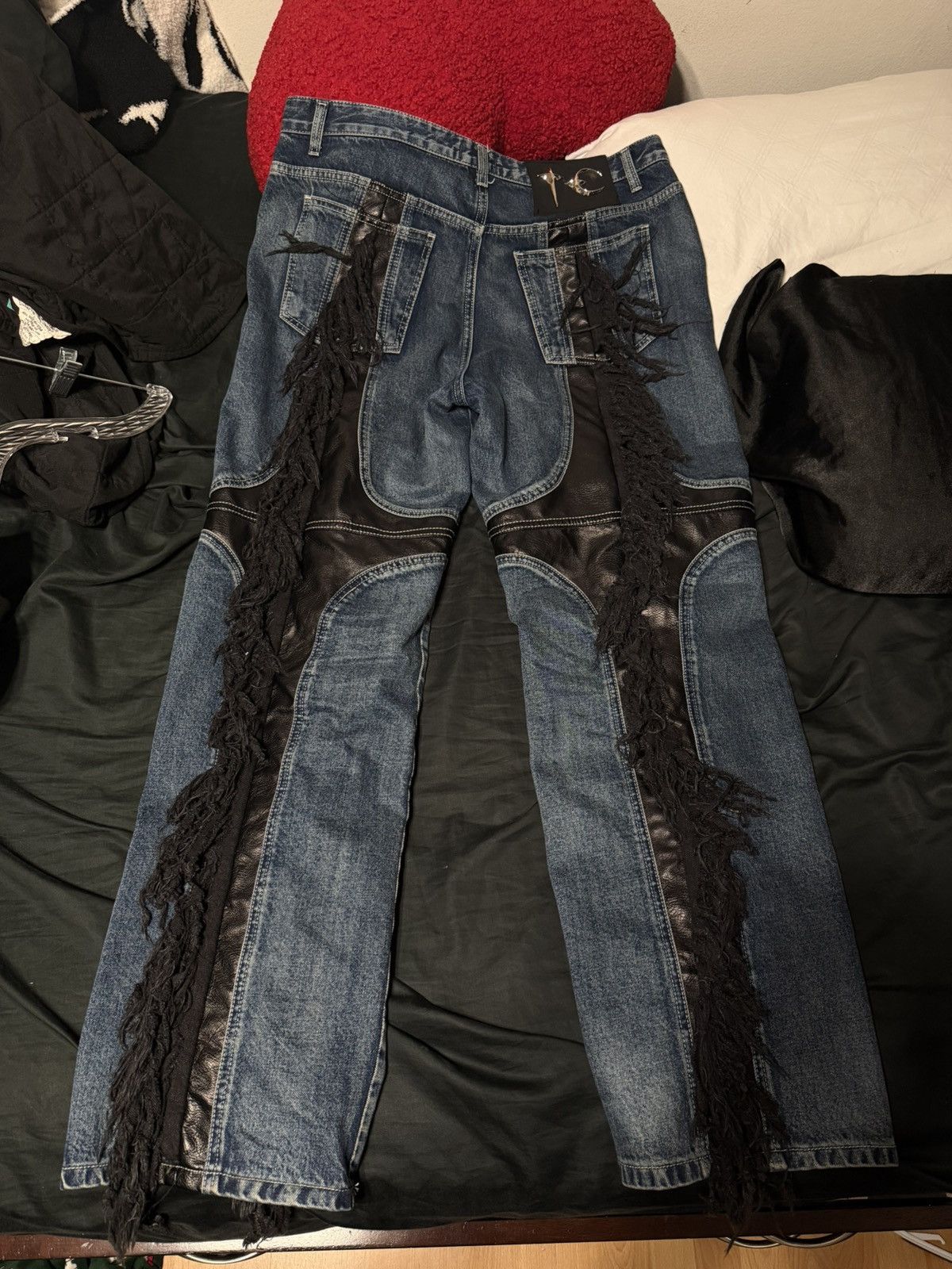 Thug Club Thug Club Mohican Leather Denim Size US 34 / EU 50 - 5 Thumbnail
