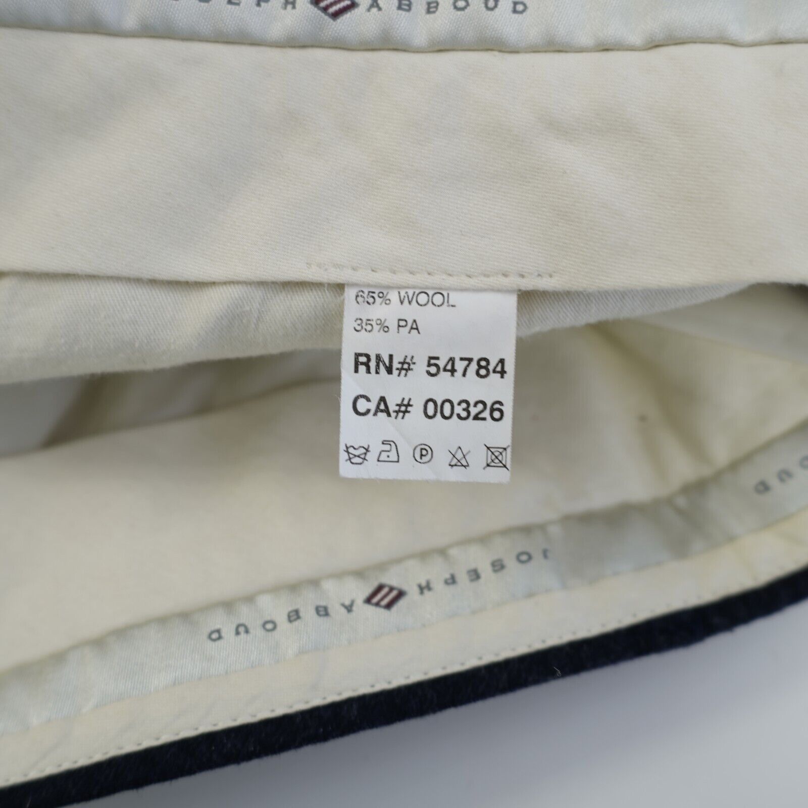 Joseph Abboud Joseph Abboud Flannel Wool Blue Flat Front Dress Pants 34/32 Size 34R - 6 Thumbnail